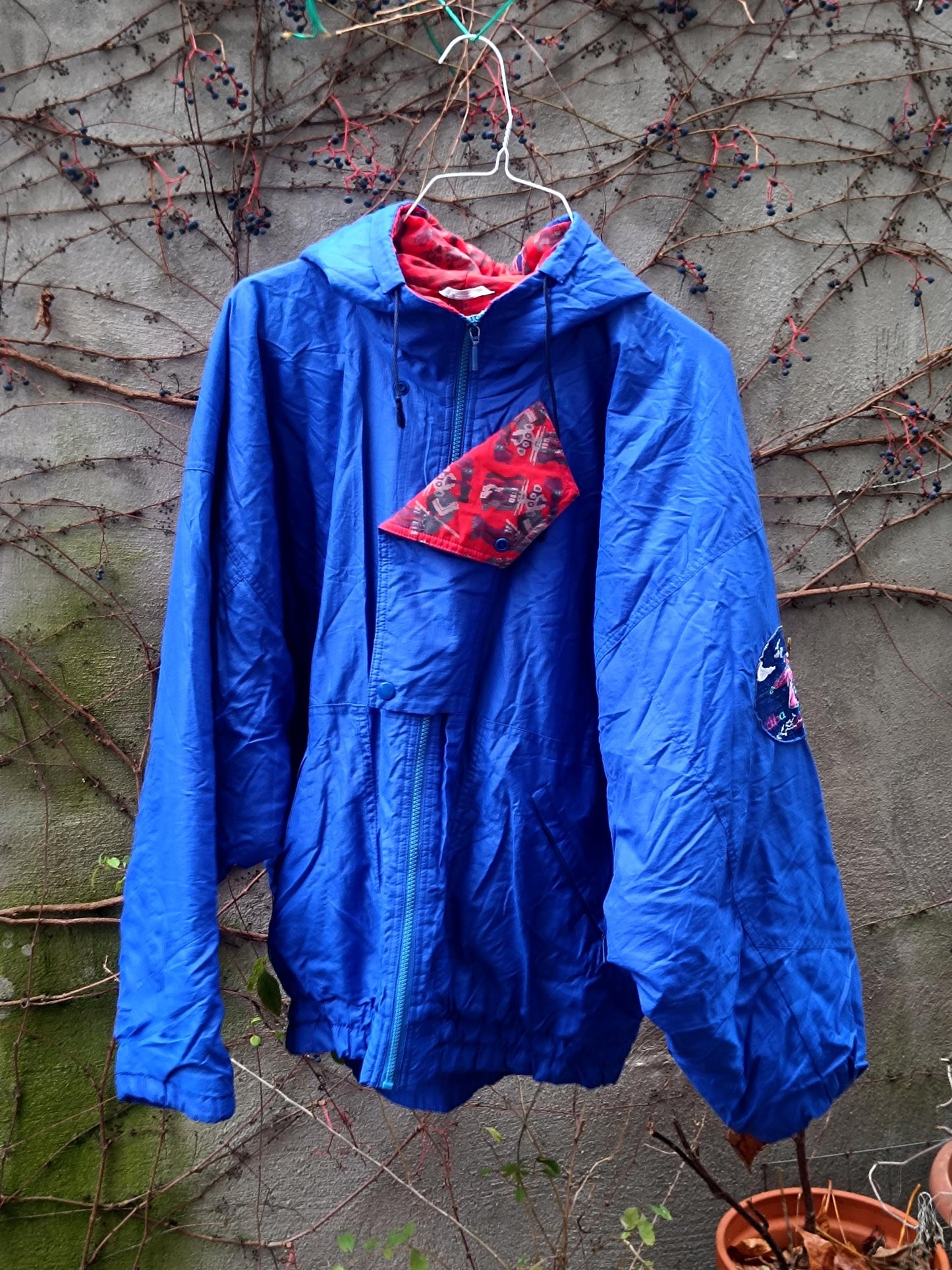 80s Ski Jacket| Vintage Blue Sporty Coat| Women's Puffer jacket| Men's Sporty Coat