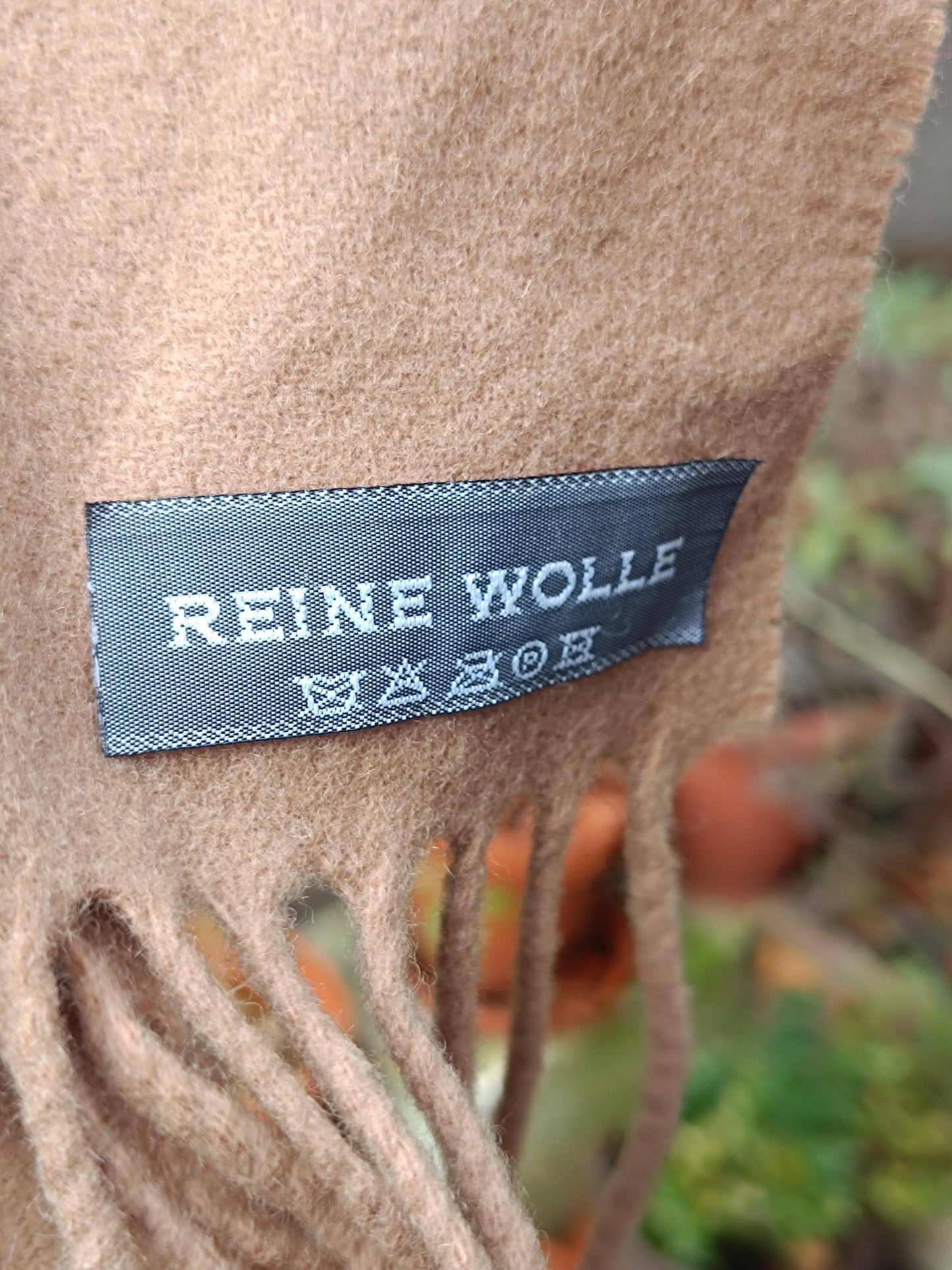 90s Wool Brown Winter Scarf| Unisex Minimalist Neckwarmer| Men's wooden Everyday scarf| Women Chic Scarf