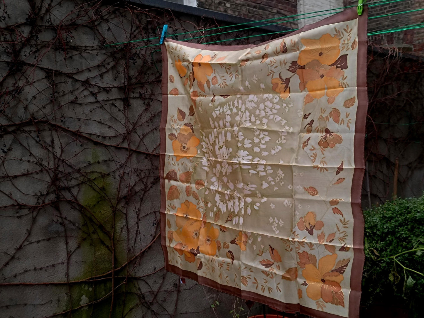 Vintage Silk Scarf | Bold Floral Print | Retro Chic Statement Accessory | Feminine Timeless Style | Lightweight Luxury