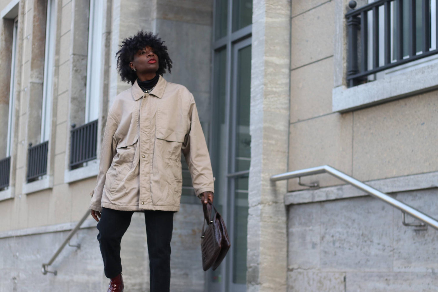 Vintage Utility Jacket| 90s Beige Timeless Oversized Outerwear| Minimalist Women's Unisex Barn Coat