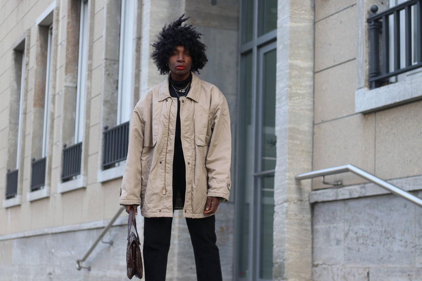 Vintage Utility Jacket| 90s Beige Timeless Oversized Outerwear| Minimalist Women's Unisex Barn Coat