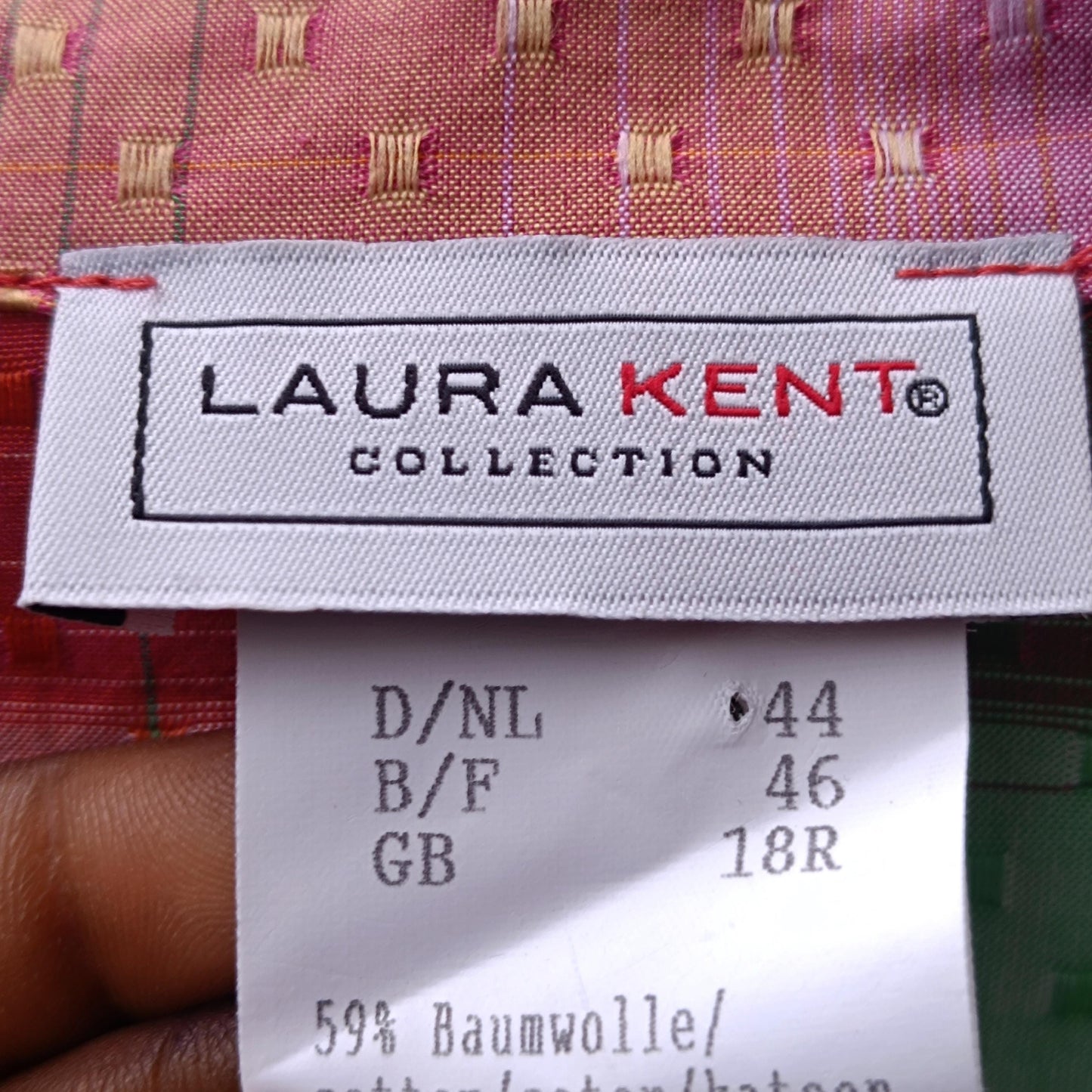 Vintage Laura Kent Blouse| Multicolored Women's Check Shirt | Retro Long Sleeve | Textured Button-Up | Bold Long-sleeved V neck
