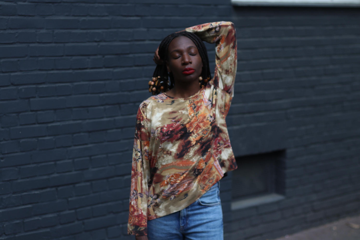 90s Walbusch Paisley Print Shirt | Vintage Long Sleeved Boho Romantic blouse