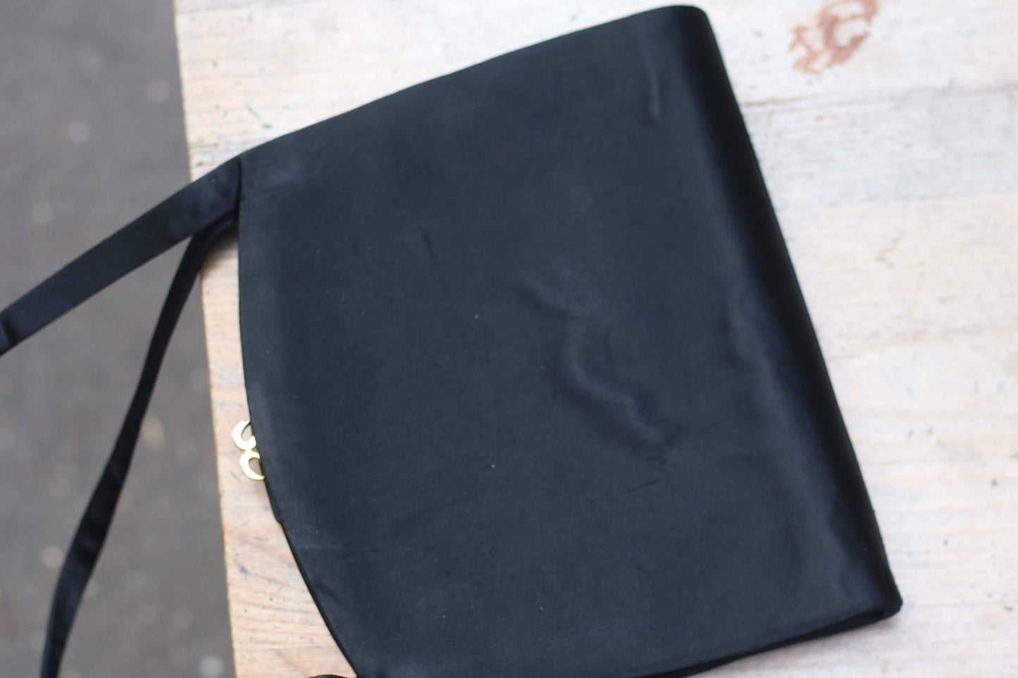 Vintage Black Avant-Garde Rose Bag | Handmade Origami Satin Shoulder Bag | Unique Evening Purse | Geometric Floral Design
