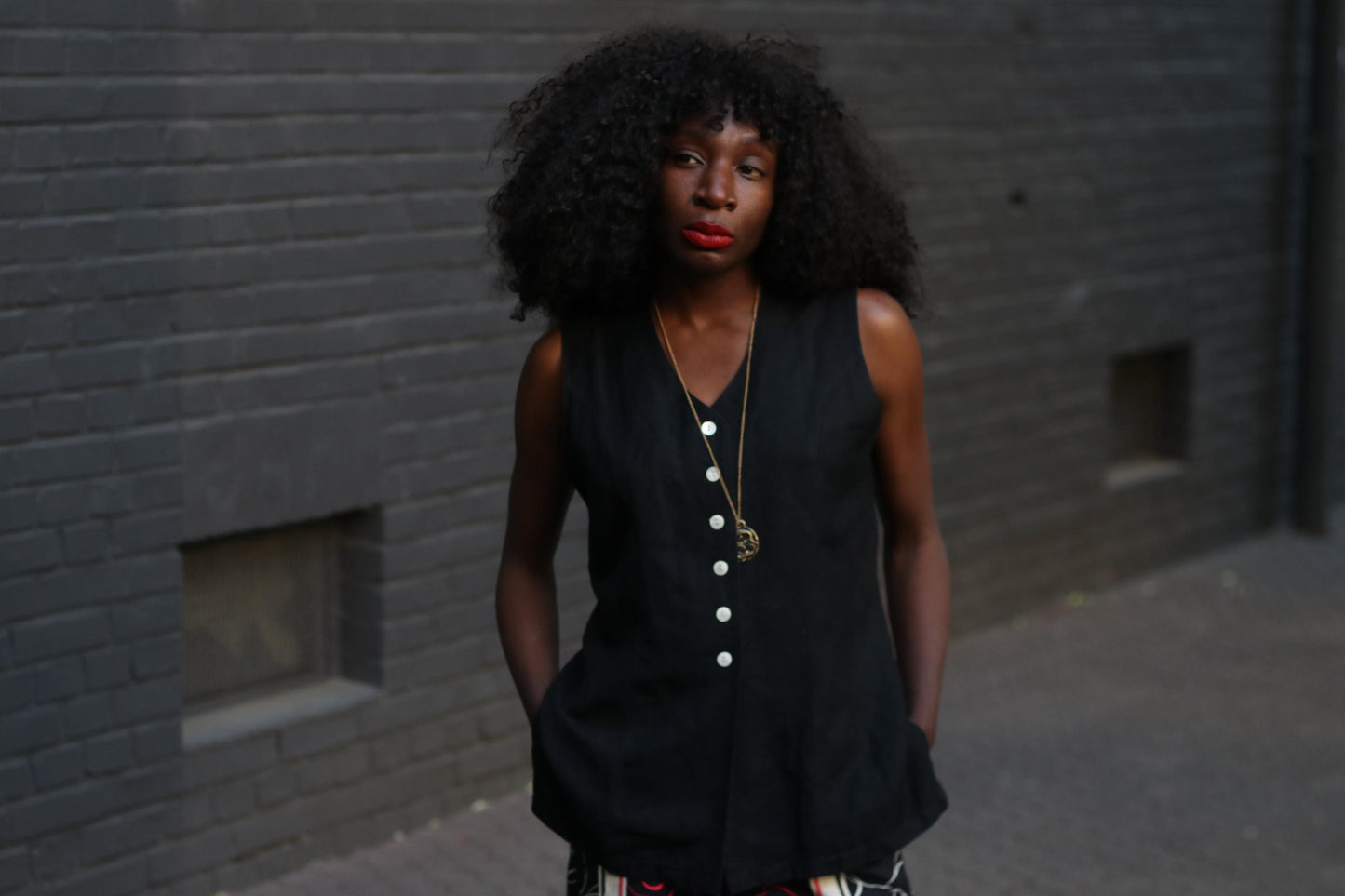 Vintage Black Linen Blend Vest Top | Minimalist Sleeveless Button Down | Linen Shirt Women | Summer Layering Staple | XS S M