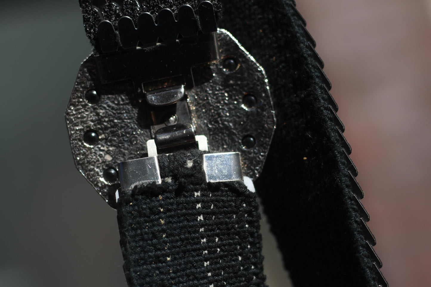 Vintage Metallic 80s Waist Belt with Black Stone Buckle | Statement Reflective Scale Texture | Disco Glam Party Accessory