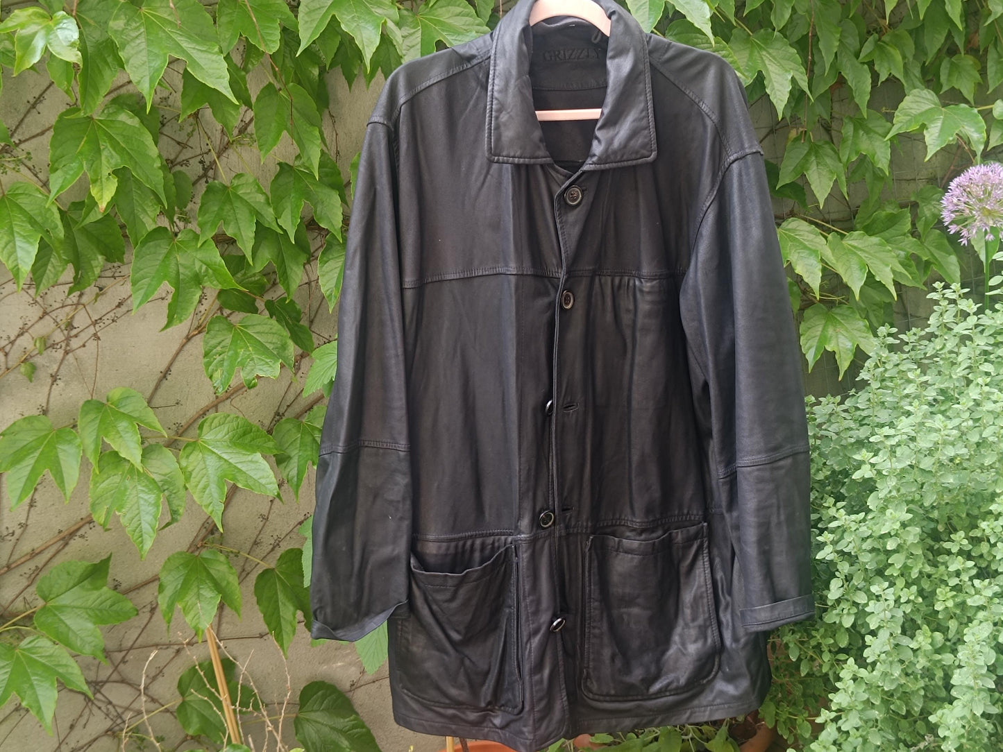 90s Vintage Oversized Leather Trench Coat| Retro Unisex Minimalist Distressed Moto Coat, Grunge Biker Y2K