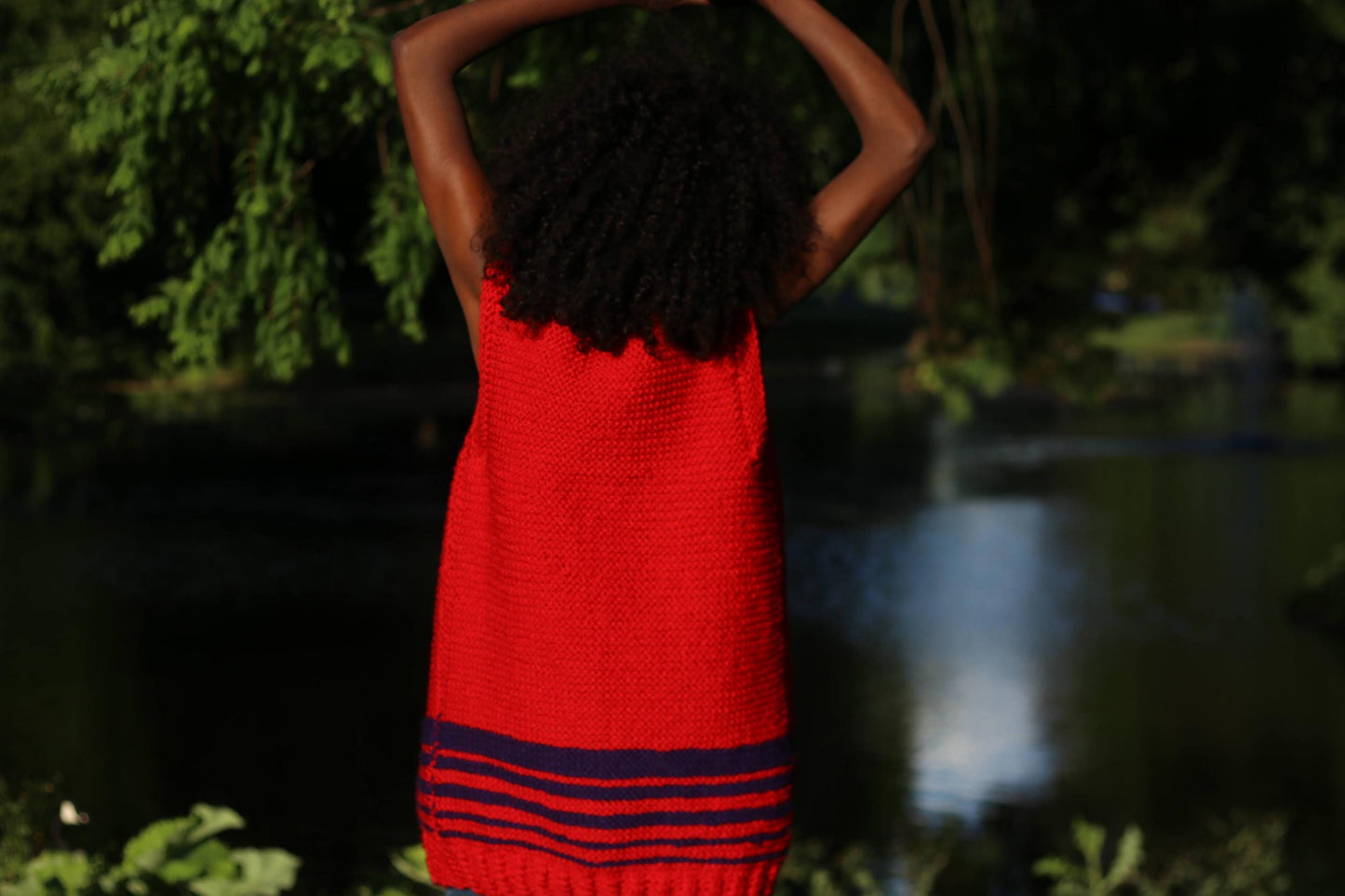 90s Hand-knitted Oversized Vest| Size S-M