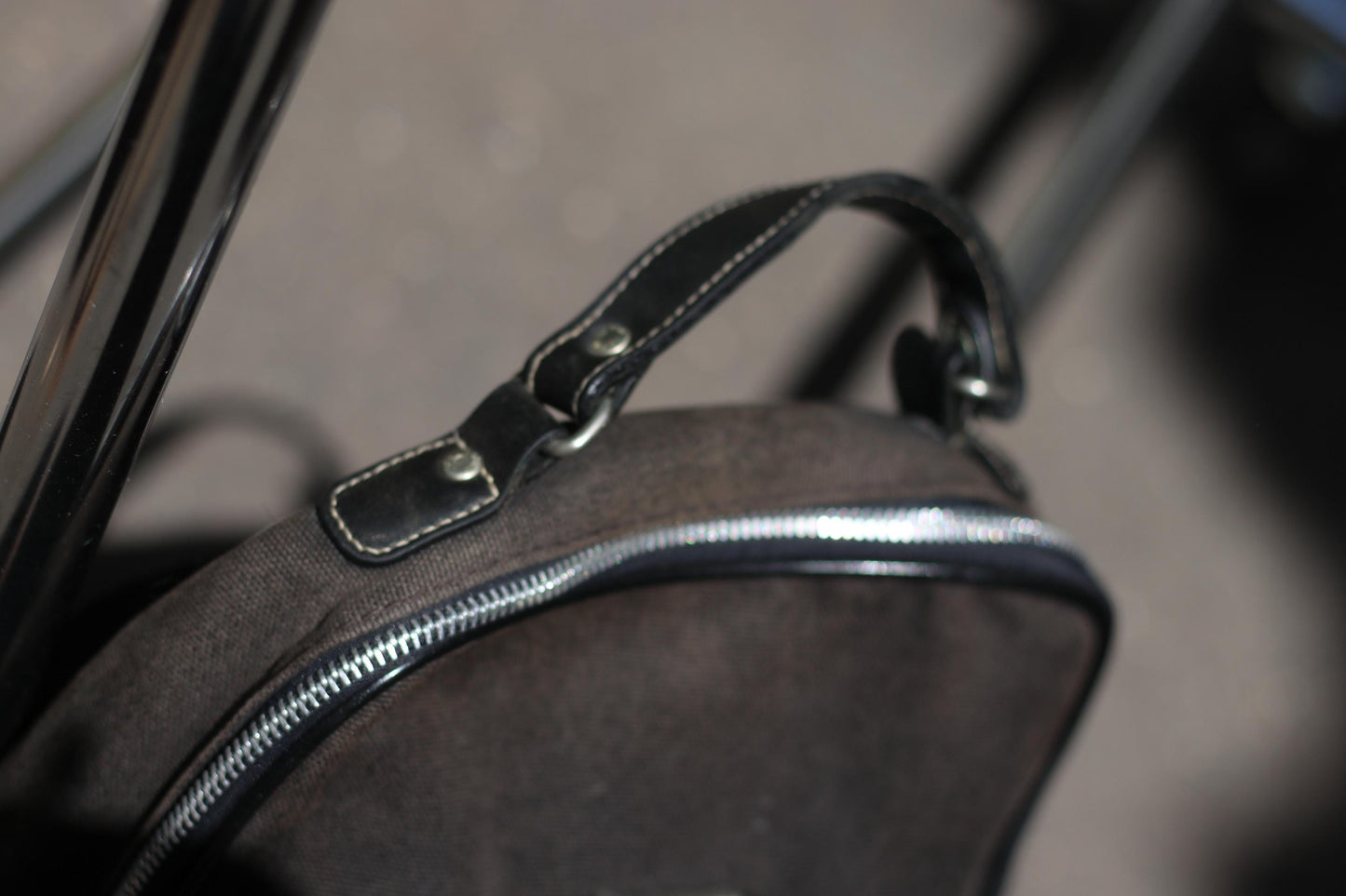 Vintage 90s Esprit Mini Backpack| Black Canvas Y2K Festival Bag, Retro Logo Streetwear, Small Travel Bag with Pockets