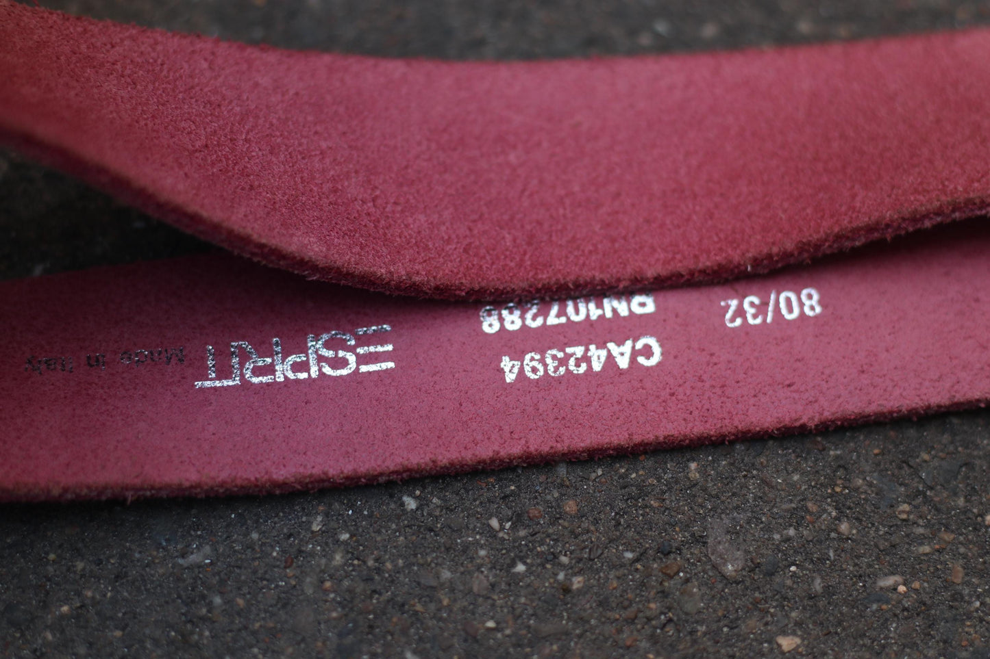 Vintage Pink Suede Esprit Belt | Y2K Statement Gem Buckle | Magenta Leather Waist Belt | Made in Italy | 2000s Glam Accessory
