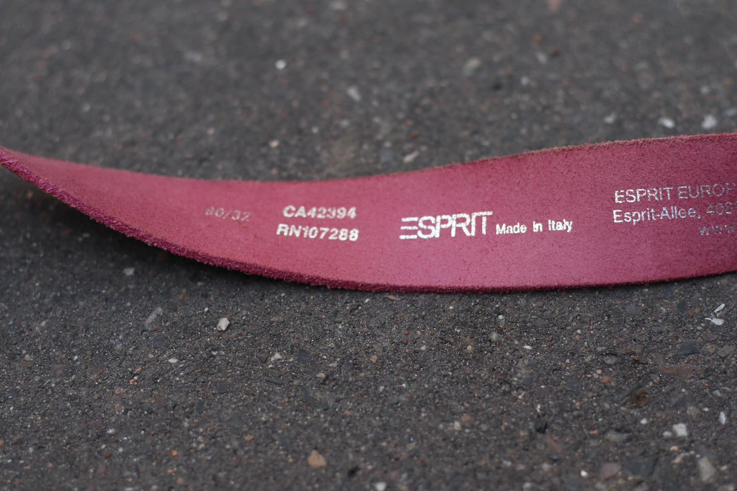 Vintage Pink Suede Esprit Belt | Y2K Statement Gem Buckle | Magenta Leather Waist Belt | Made in Italy | 2000s Glam Accessory