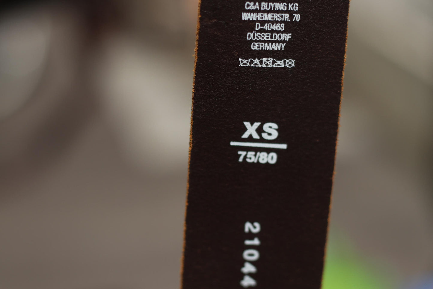 Vintage Brown Leather Belt| 90s C&A Split Cow leather Belt | Women's Minimalist Belt