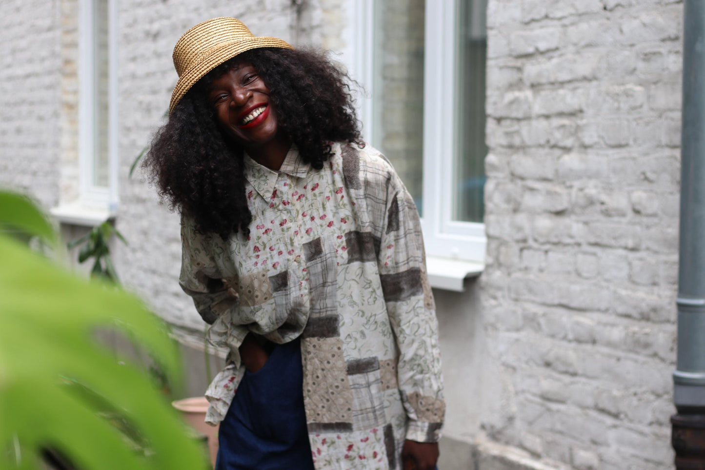 Vintage 90s Patchwork Blouse | Floral Print Oversized Shirt | Grunge Cottagecore Grandpa Style | Mixed Print Button Down Top S/M