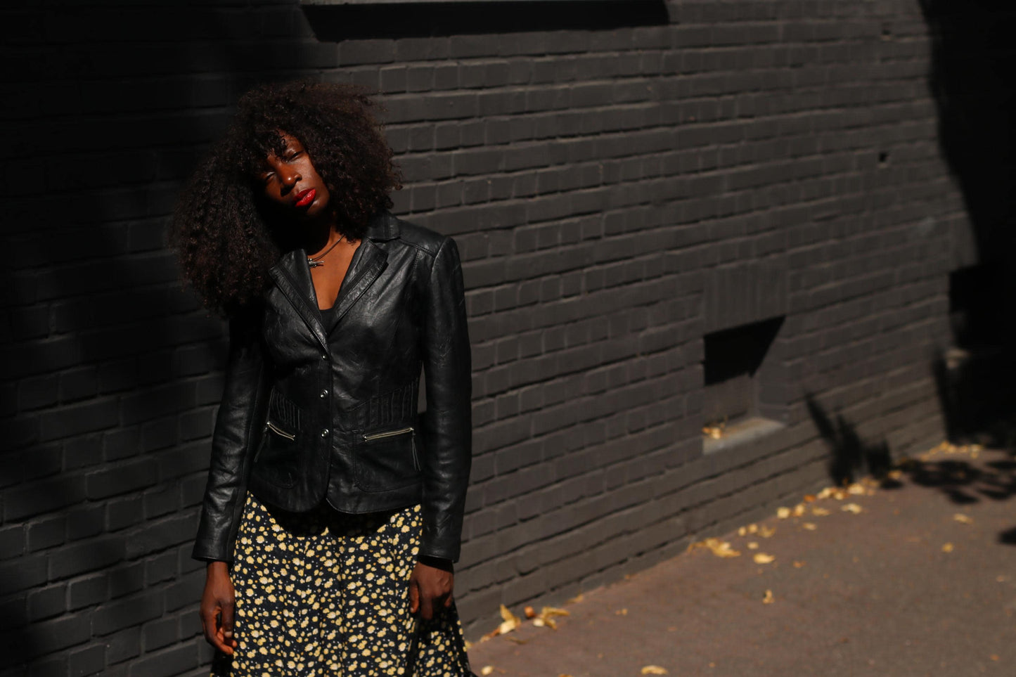 Vintage BIBA Black Leather Jacket – Cropped Blazer Style, Goth Punk Rocker Aesthetic, Y2K Women’s Chic Outerwear