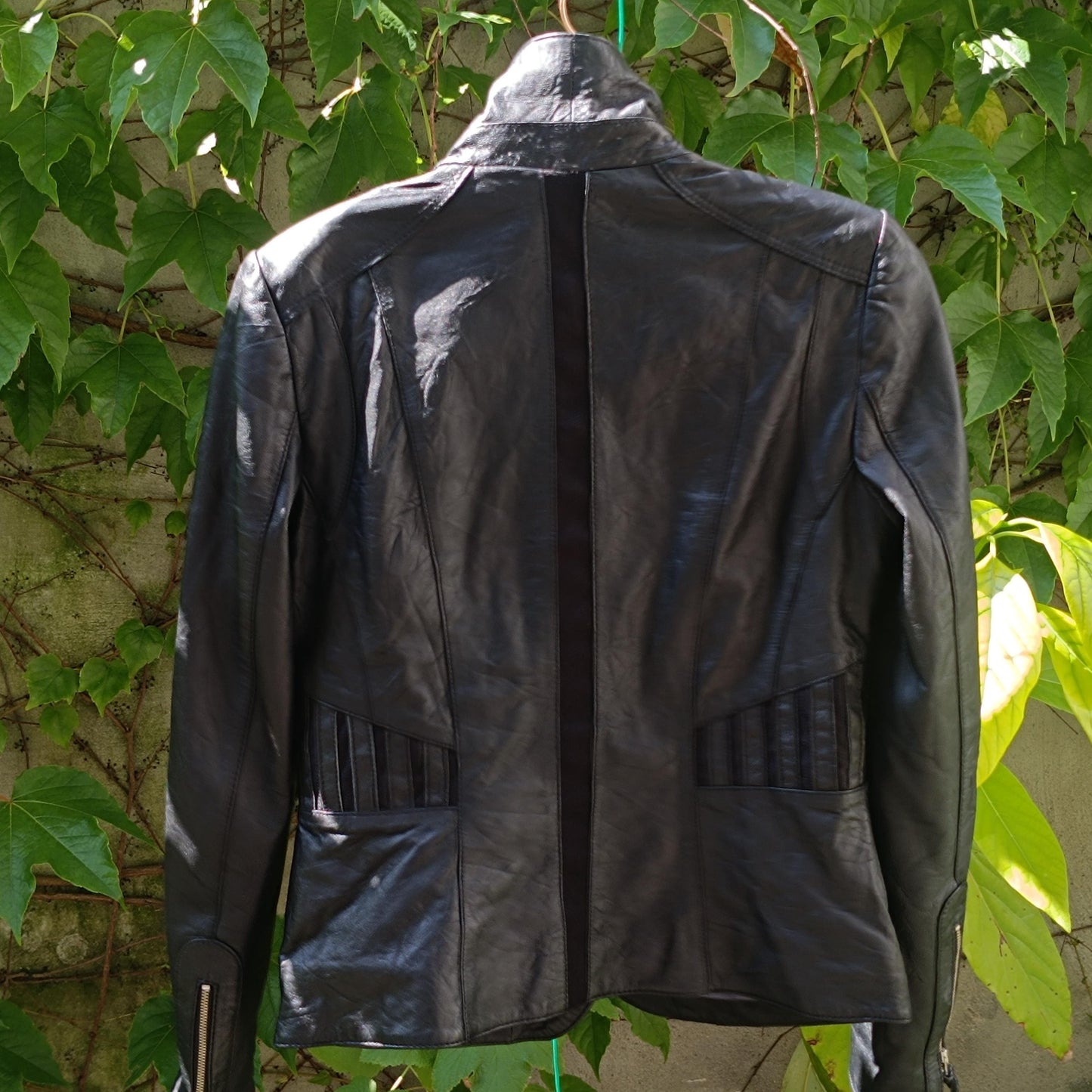 Vintage BIBA Black Leather Jacket – Cropped Blazer Style, Goth Punk Rocker Aesthetic, Y2K Women’s Chic Outerwear
