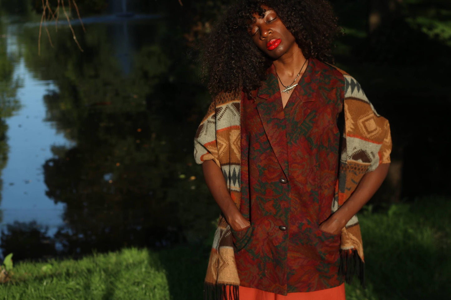 Vintage Tapestry Vest Women’s Autumn Waistcoat | Bohemian Floral Woven Jacket | Fall Layering Piece | Slow Fashion Statement