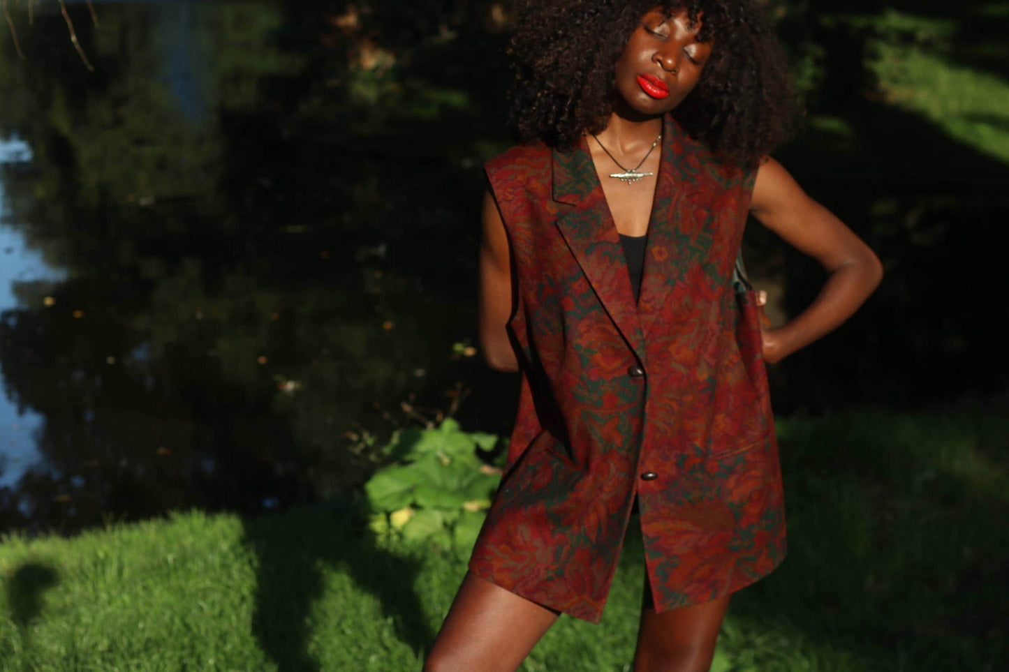 Vintage Tapestry Vest Women’s Autumn Waistcoat | Bohemian Floral Woven Jacket | Fall Layering Piece | Slow Fashion Statement