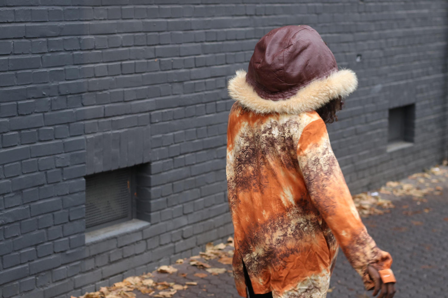 Vintage 90s Animal Print Blouse Orange Shirt Dress Oversized Long Shirt