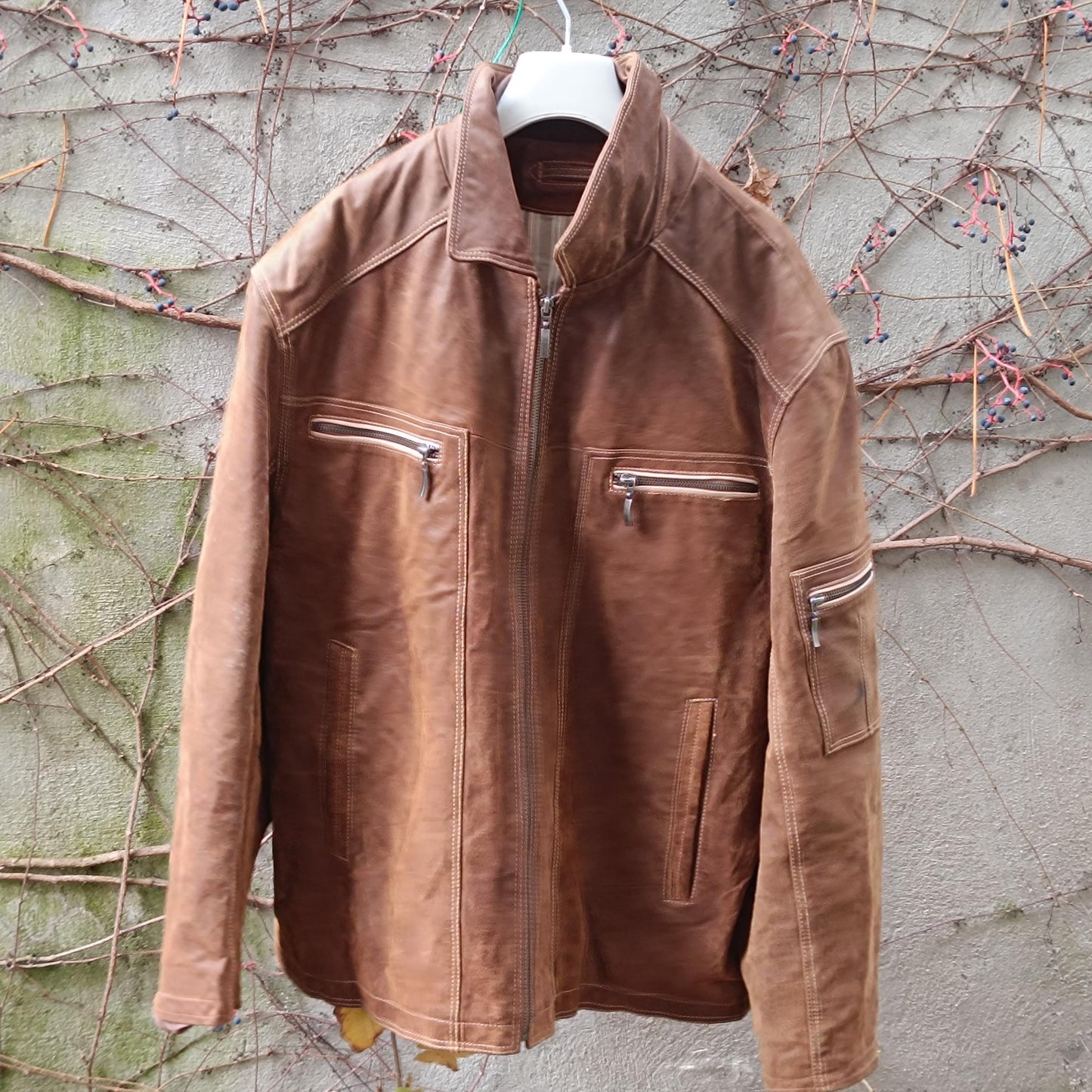 Vintage Brown Pig Suede Jacket Oversized | 90s Unisex Suede Leather Coat