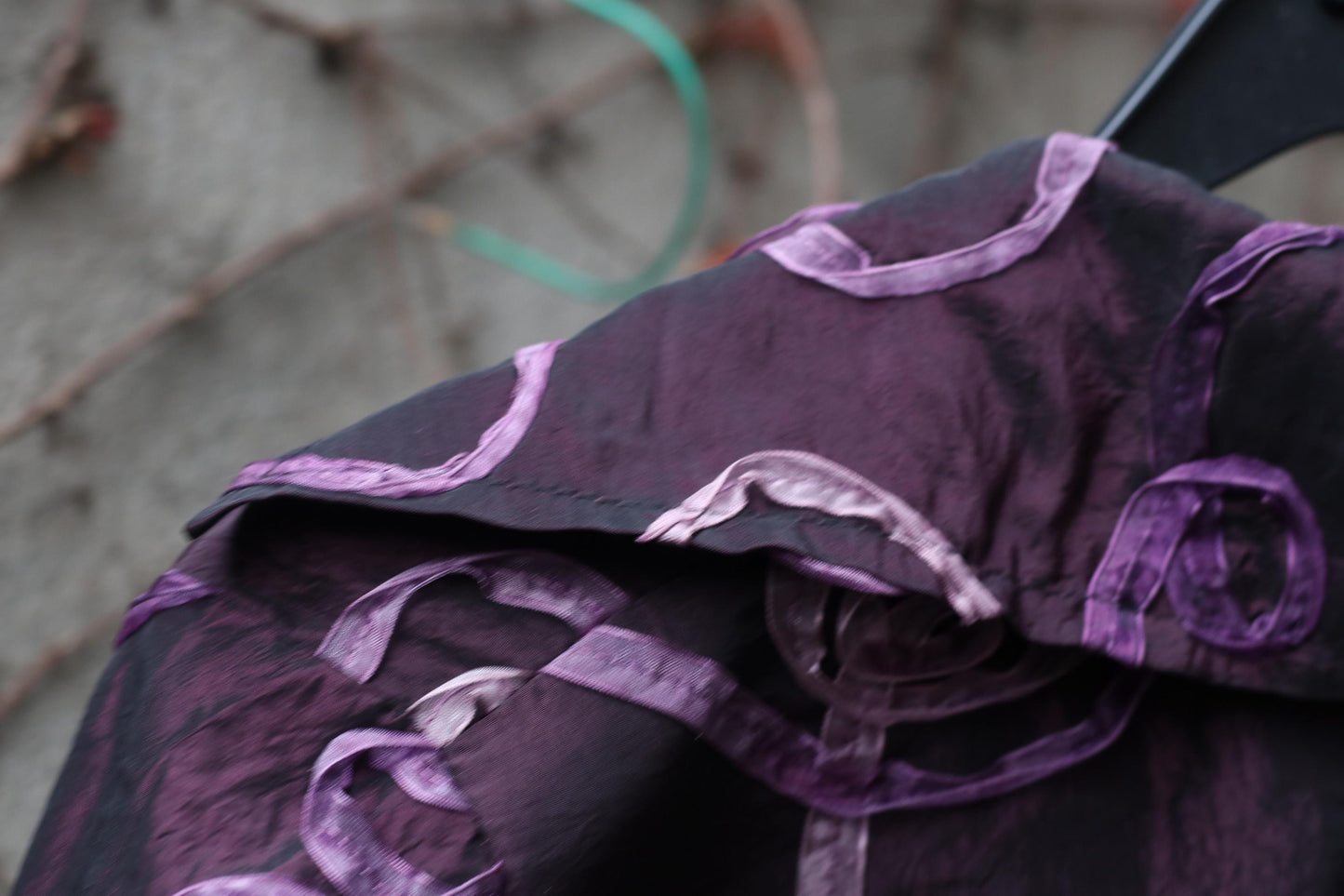 Vintage Purple Rose Textured Jacket Sculptural 90s Avant Garde Blazer