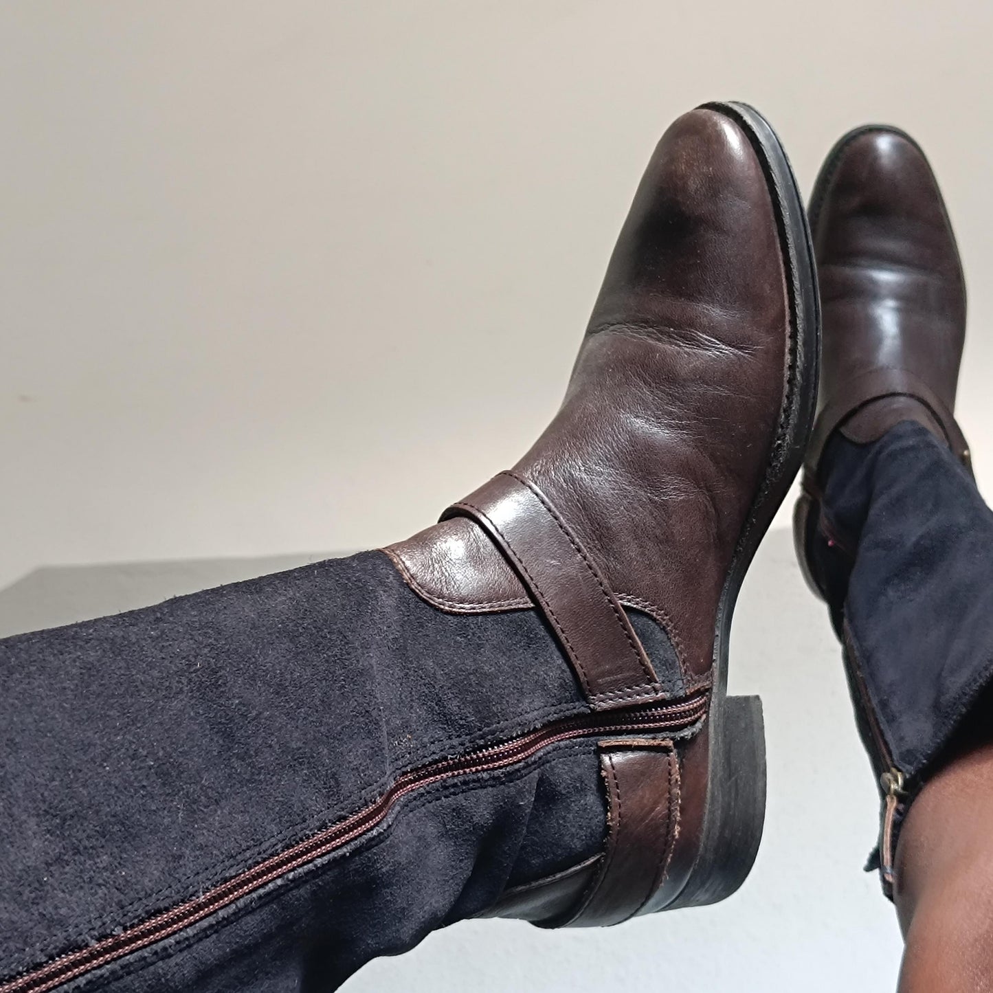 Tommy Hilfiger Boots - Vintage 2000s Brown Leather Suede - EU 37