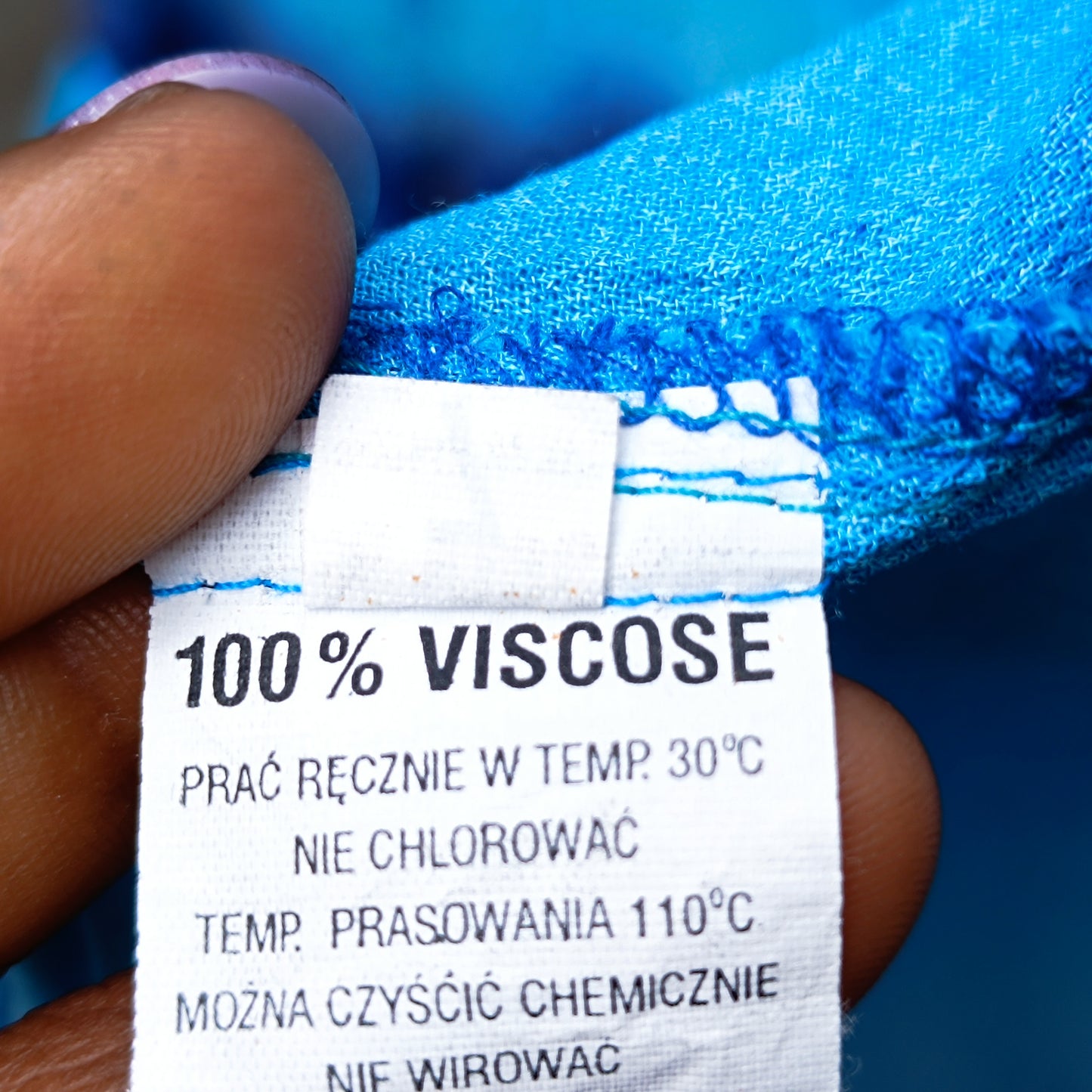 Vintage '90s Ombre Blue Blouse Size S
