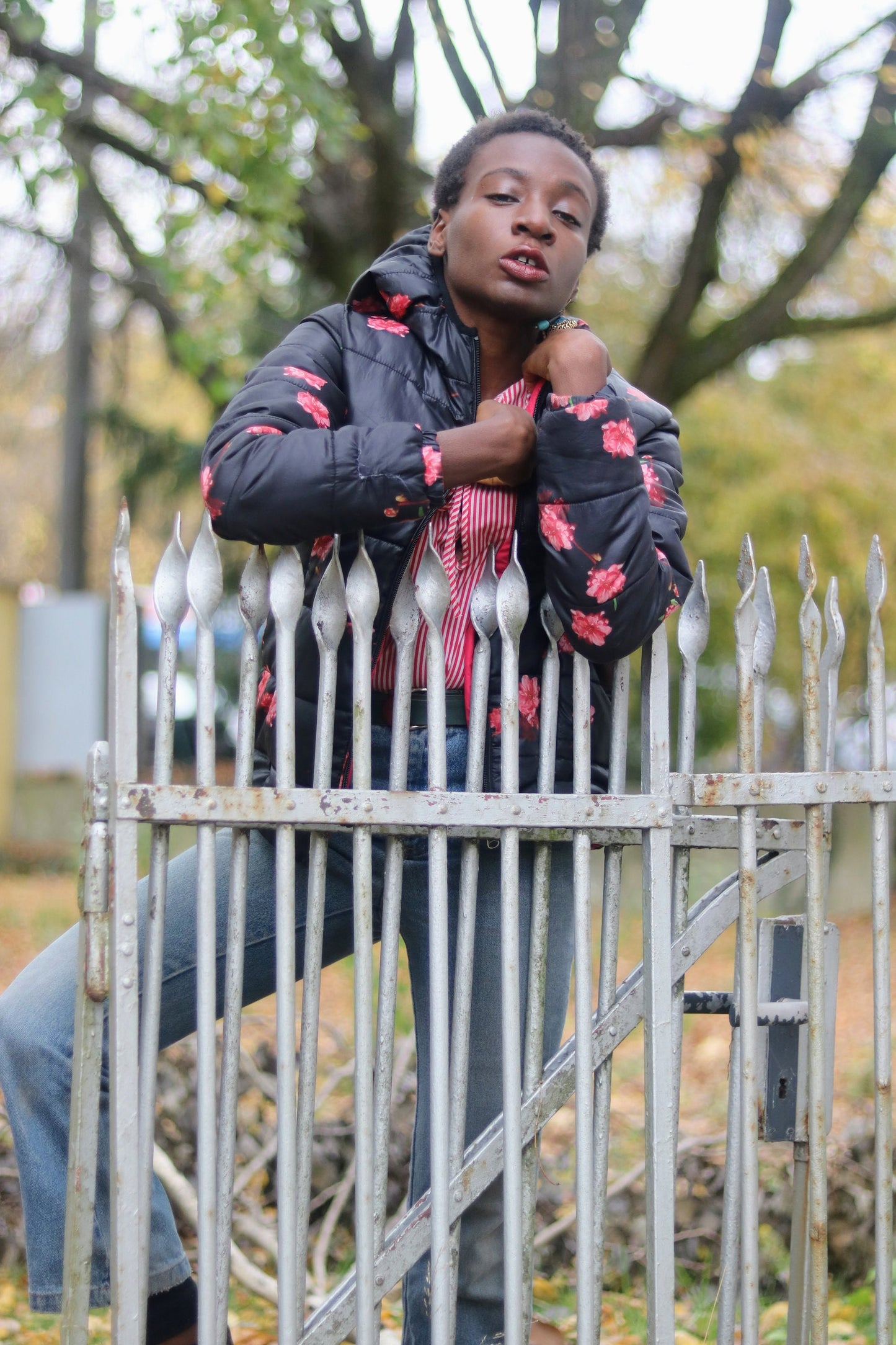 Vintage floral print coat | 90s puffer jacket with floral print| Maximalist Winter coat