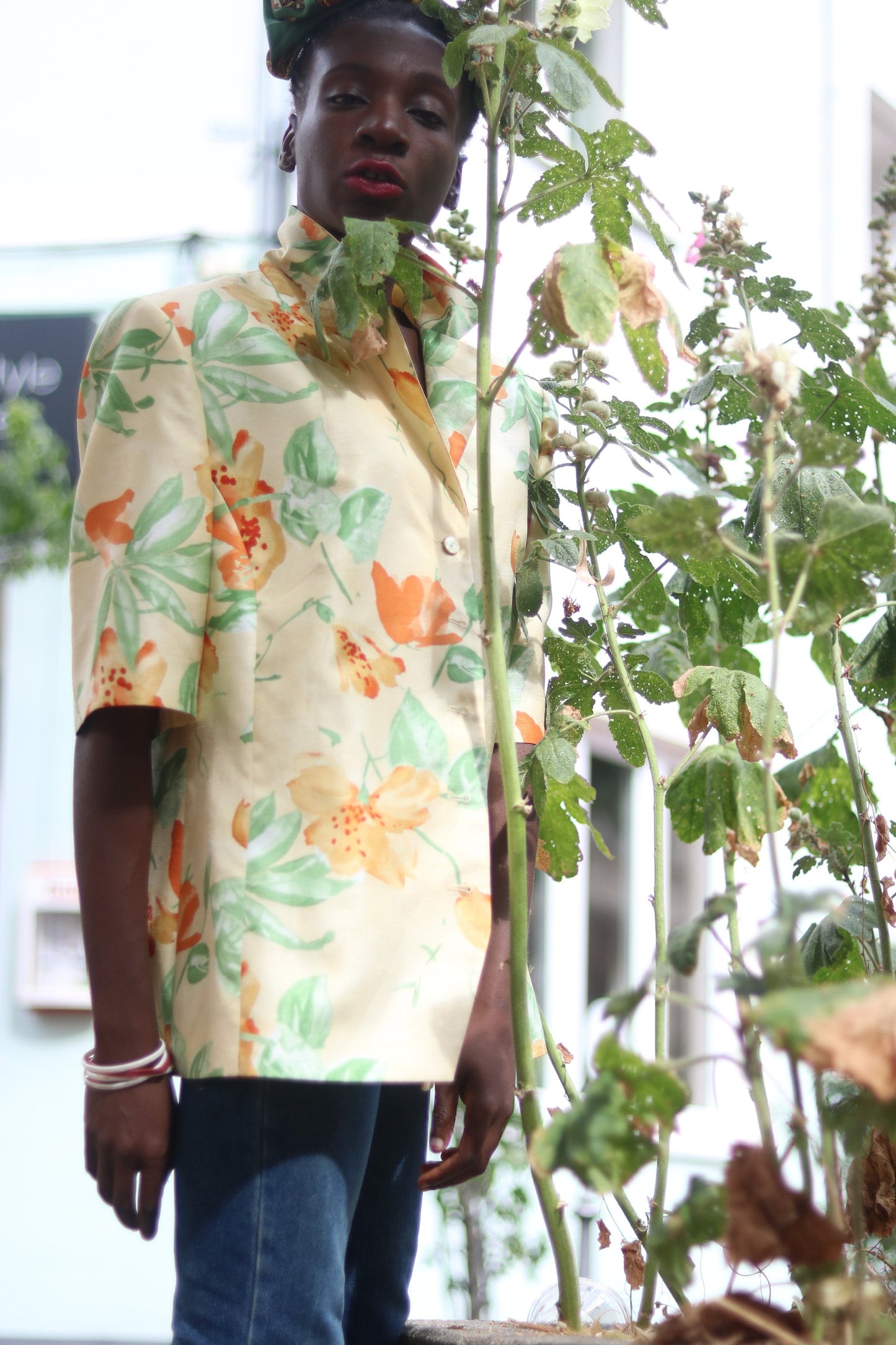 Delmond International Vintage Floral Print Blazer Size Small to Medium