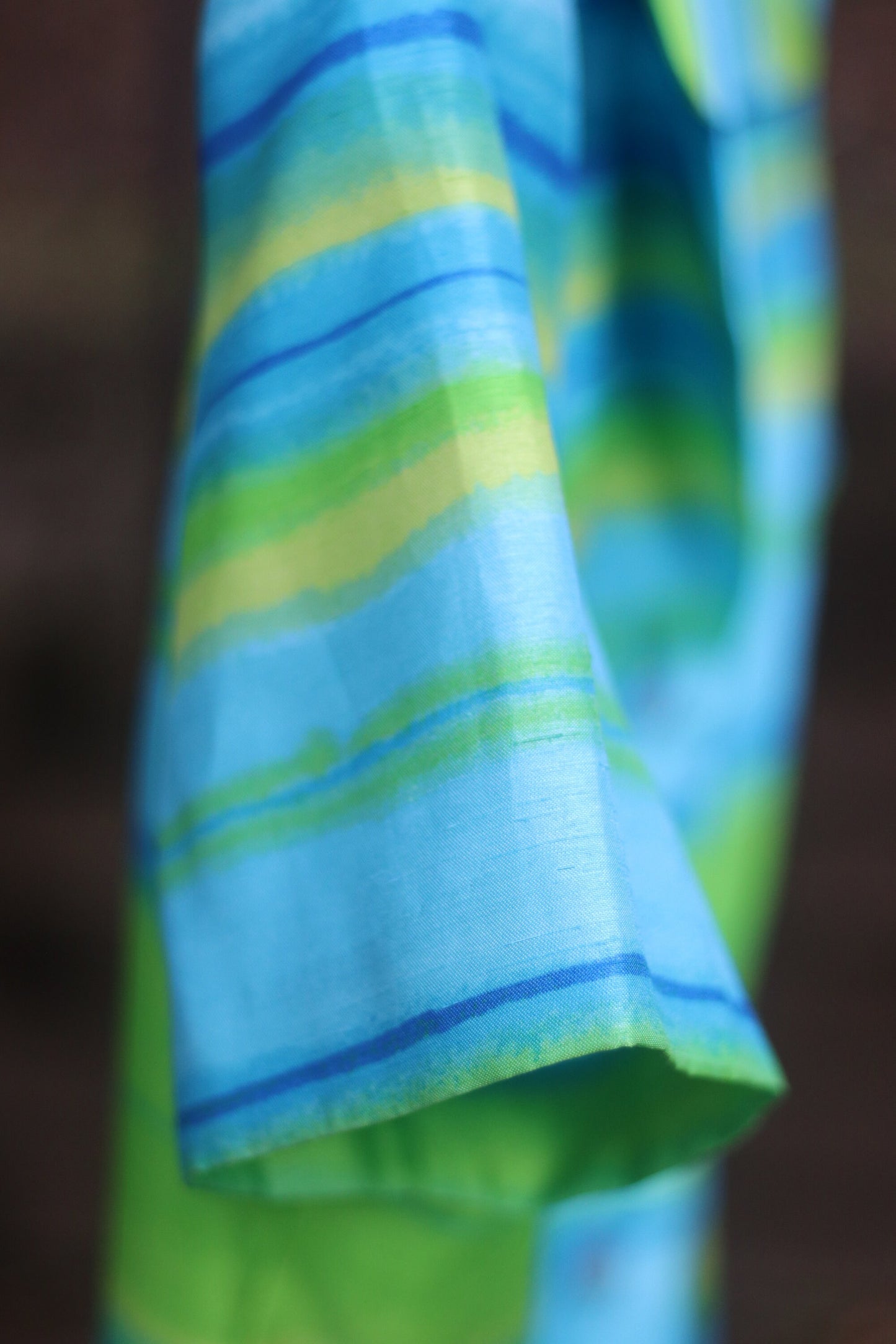 Vintage 90s Striped SAG Harbor Multicolored Half-Sleeved Blazer Vintage Clothing Retro Abstract Green Blue Size Small to Medium