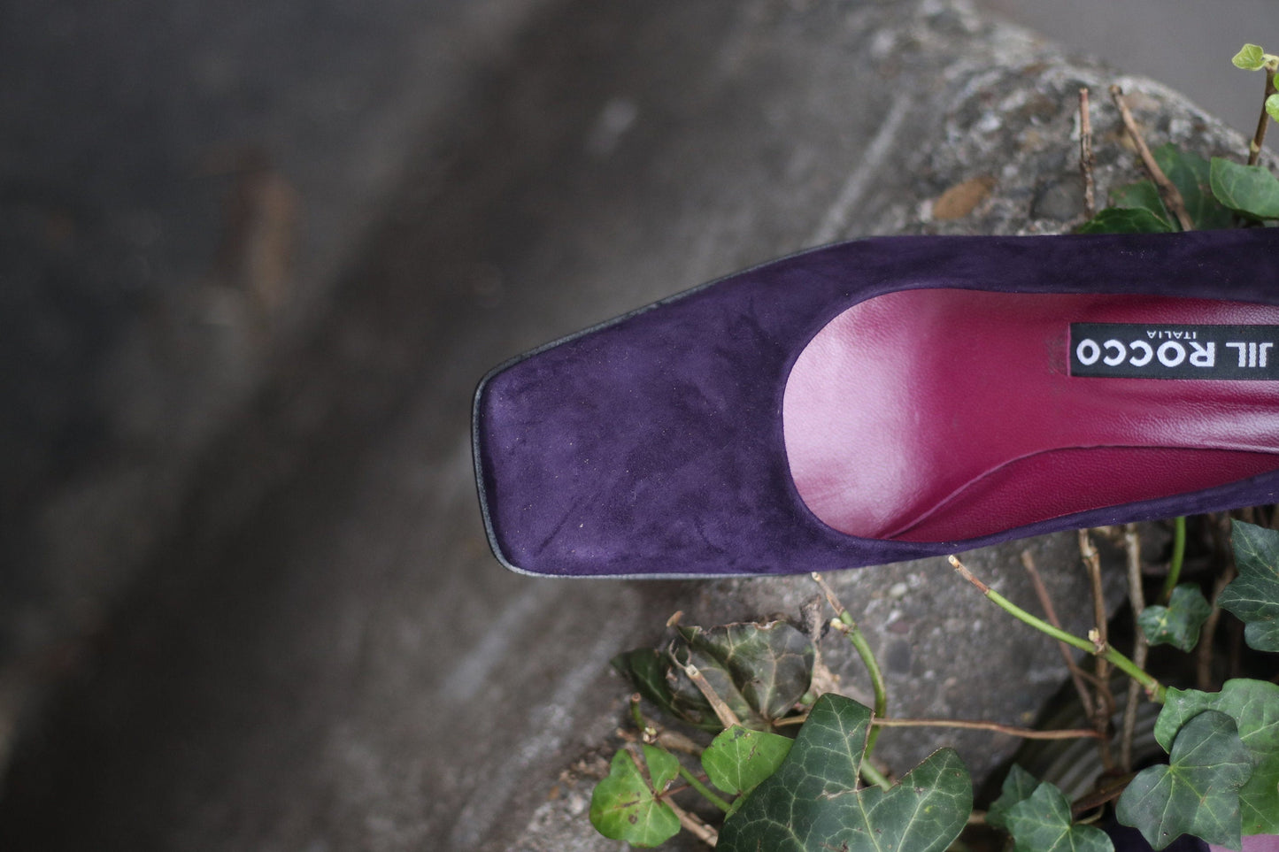 Vintage Jil Rocco Purple Suede Heels with Red Sole Size 37 EU SIze