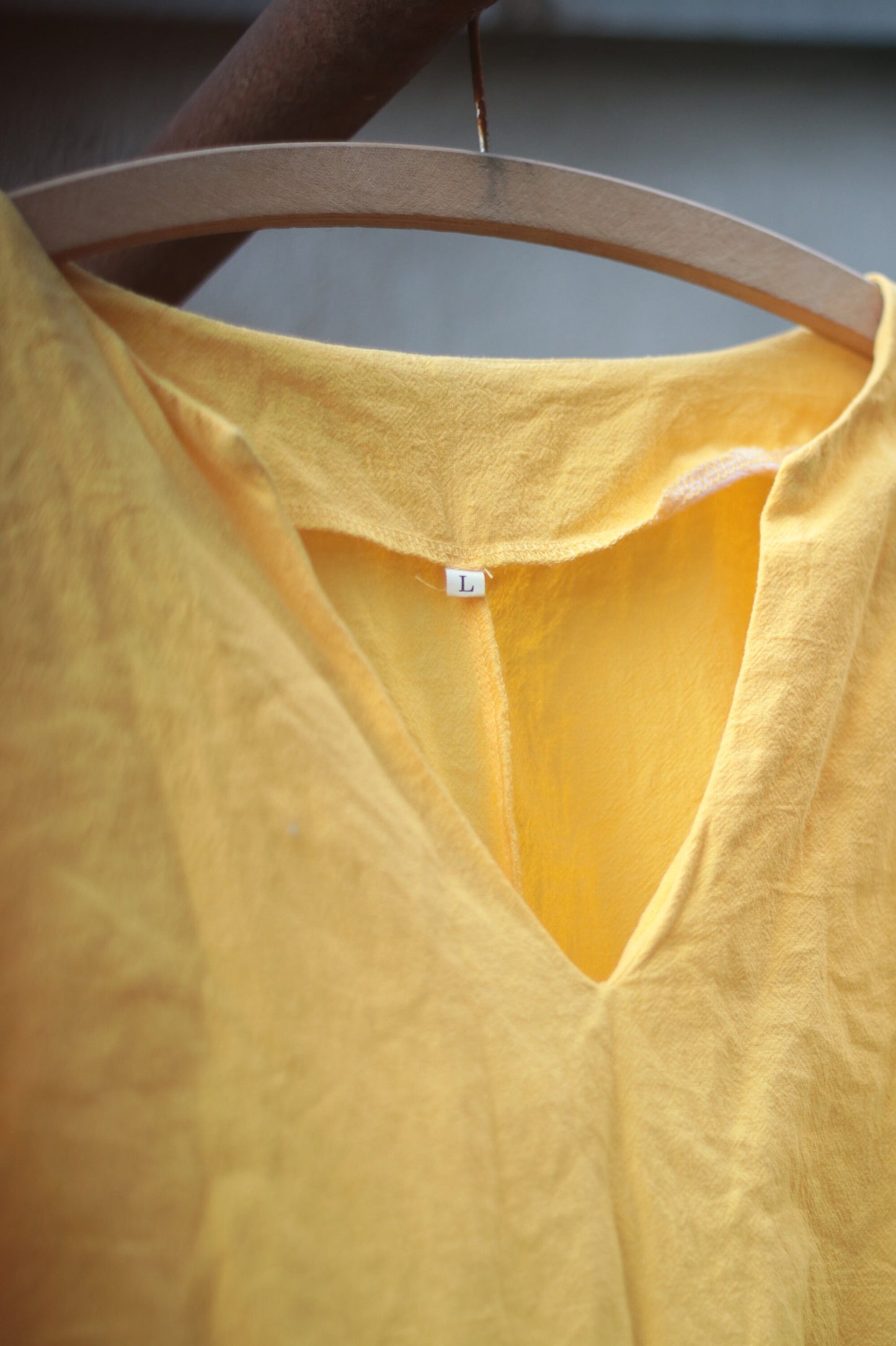 Vintage Bold Yellow Dress with slits at the hemline 90s Summer Dress