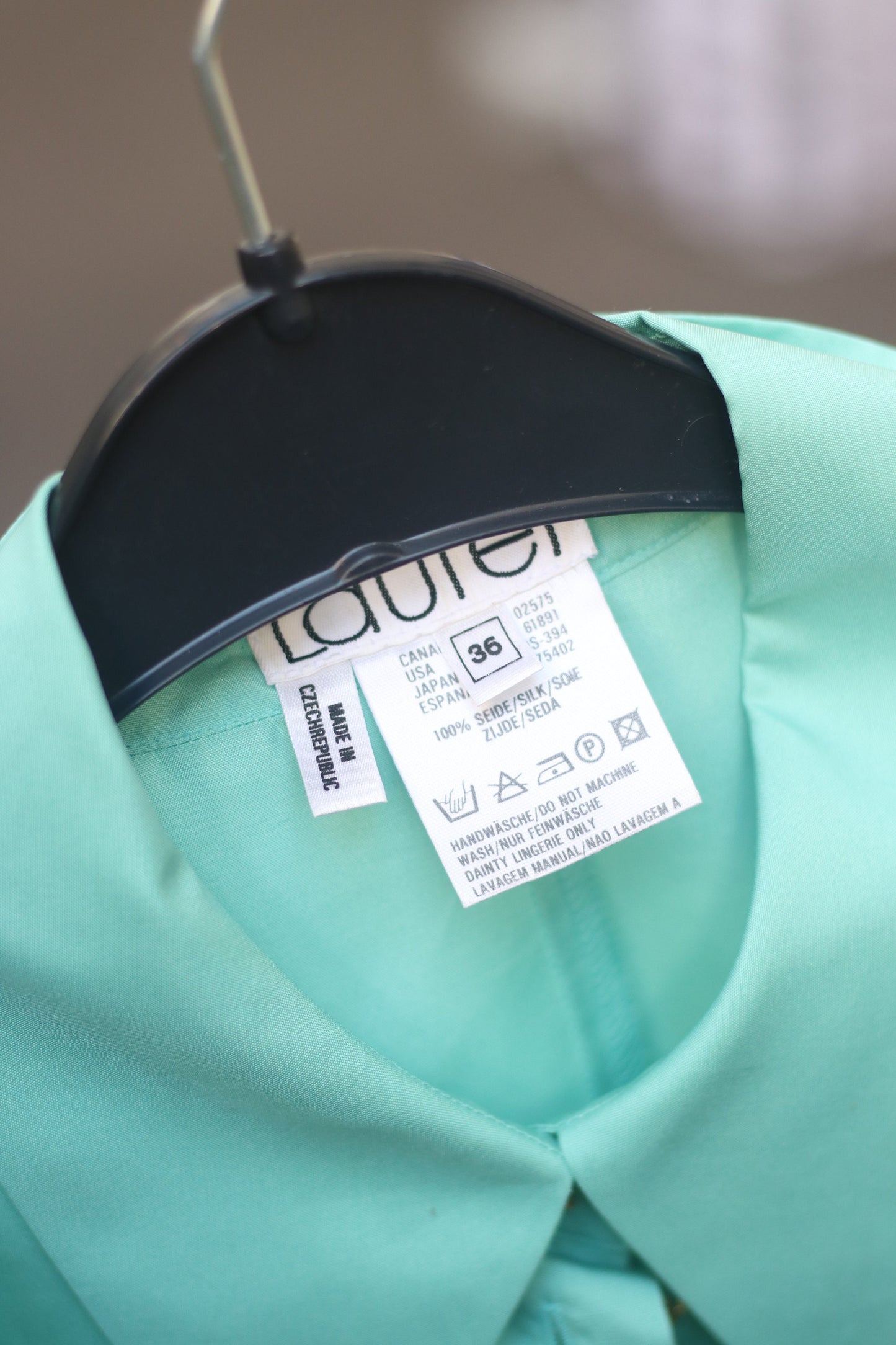90s Laurel Silk Tunic | Vintage Torqouise Blouse with Statement Buttons | Elegant buttoned down design