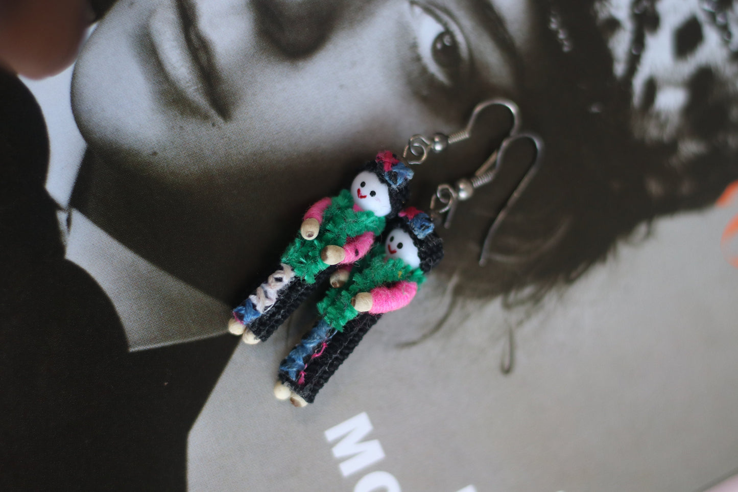 Vintage Handmade Quirky Felt Earrings