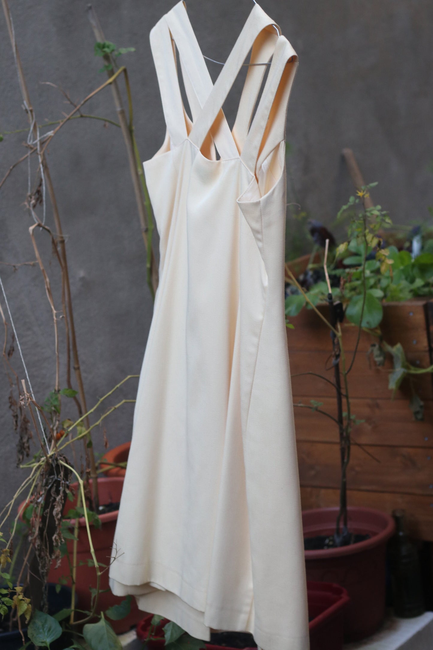 Vintage Apart Creme Evening Dress | Elegant 80s Evening Dress