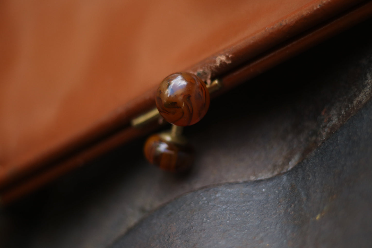 70s vintage brown clutch
