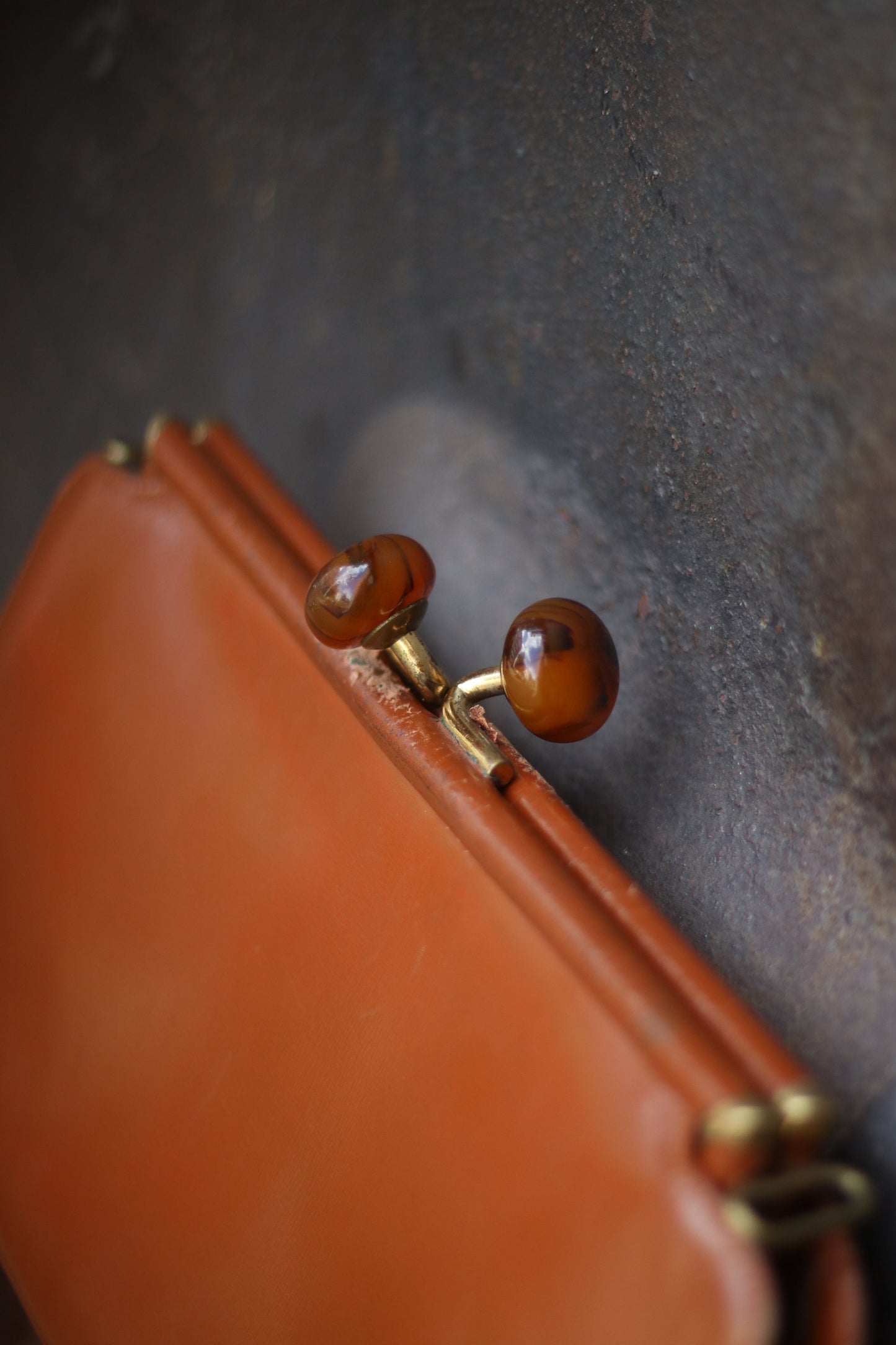 70s vintage brown clutch
