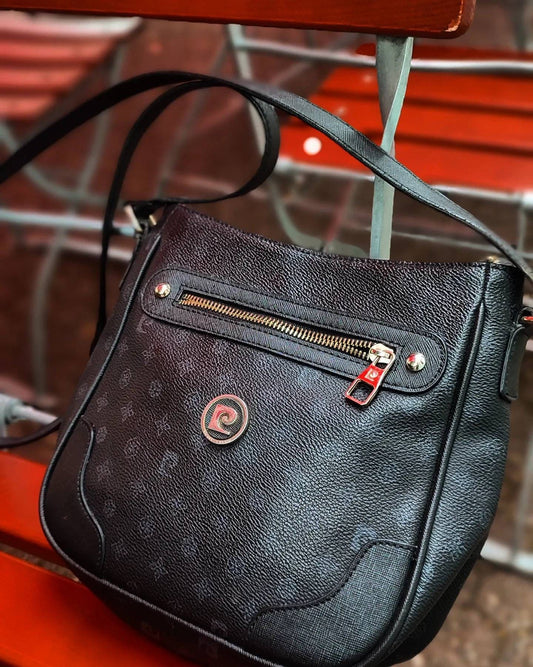 Vintage Pierre Cardin Black Handbag | 80s shoulder bag