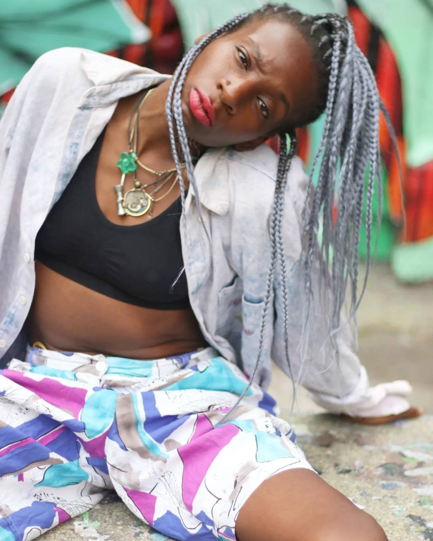 90s Unisex Shorts| Vintage abstract print summer shorts| Maximalist Jorts | Bermuda Shorts