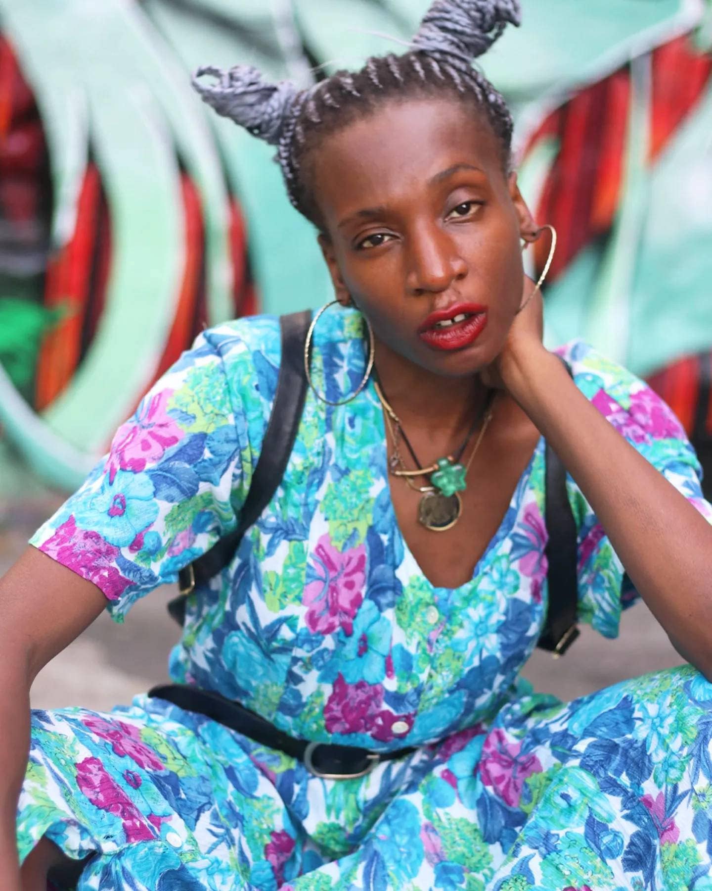 90s Floral Print Dress| Vintage Buttoned down Summer dress in blue