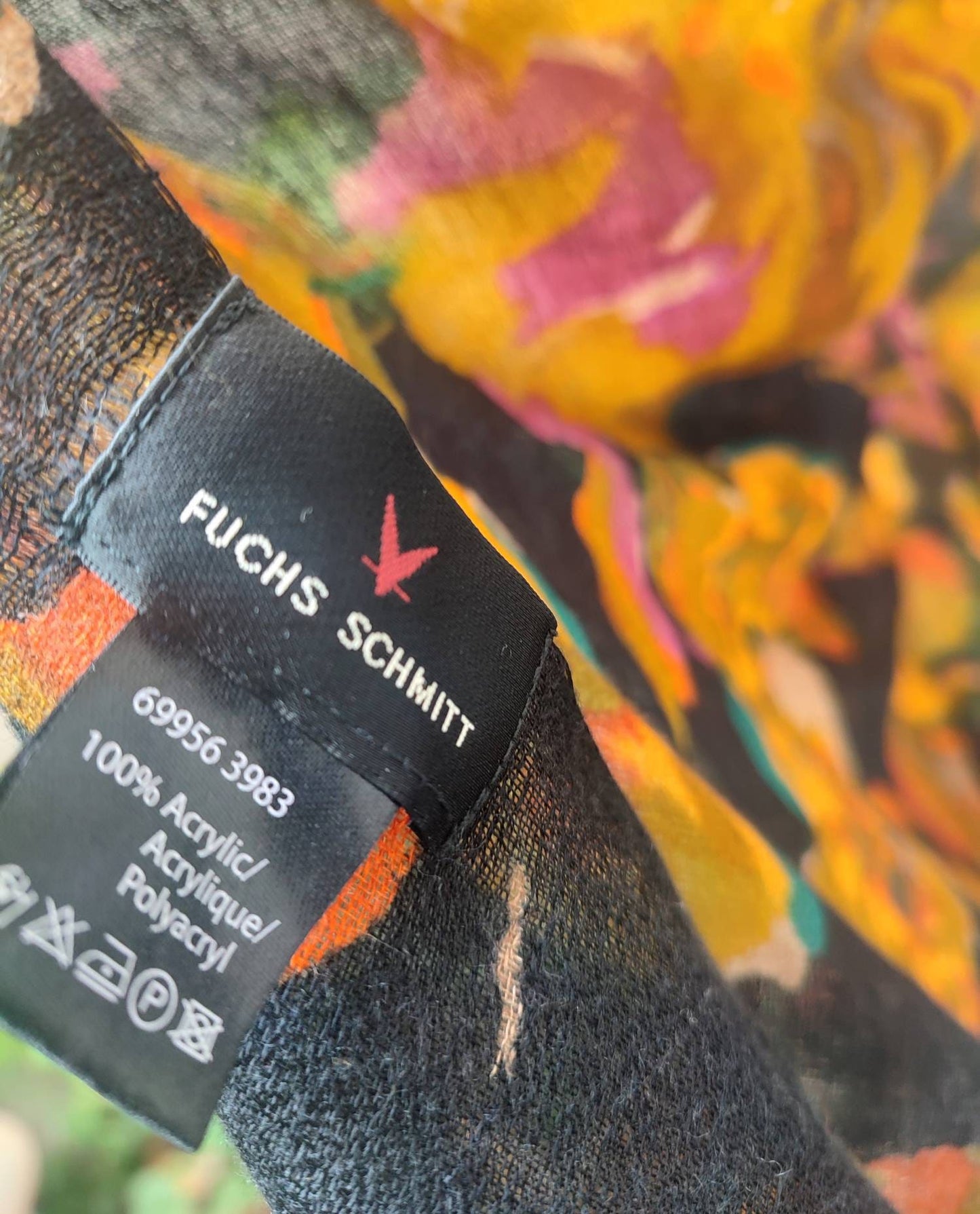 Fuchs Schmitt floral print scarf| Vintage Dark Bloom scarf