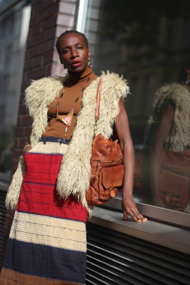 Vintage Bohemian Maxi Skirt | 90s Patchwork like Autumn design