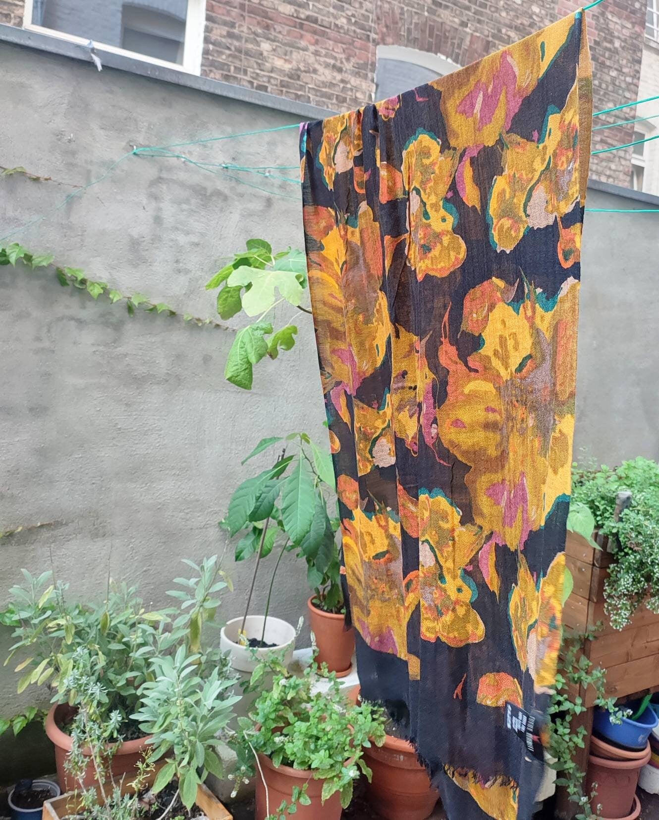 Fuchs Schmitt floral print scarf| Vintage Dark Bloom scarf