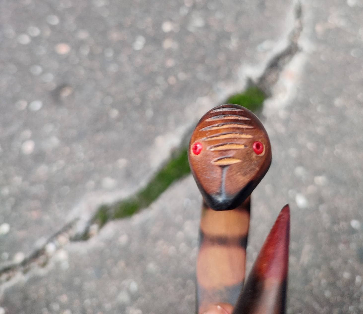 vintage wooden bracelet| Ethnic Snake motif bracelet in brown and red| Bohemian wooden jewellery