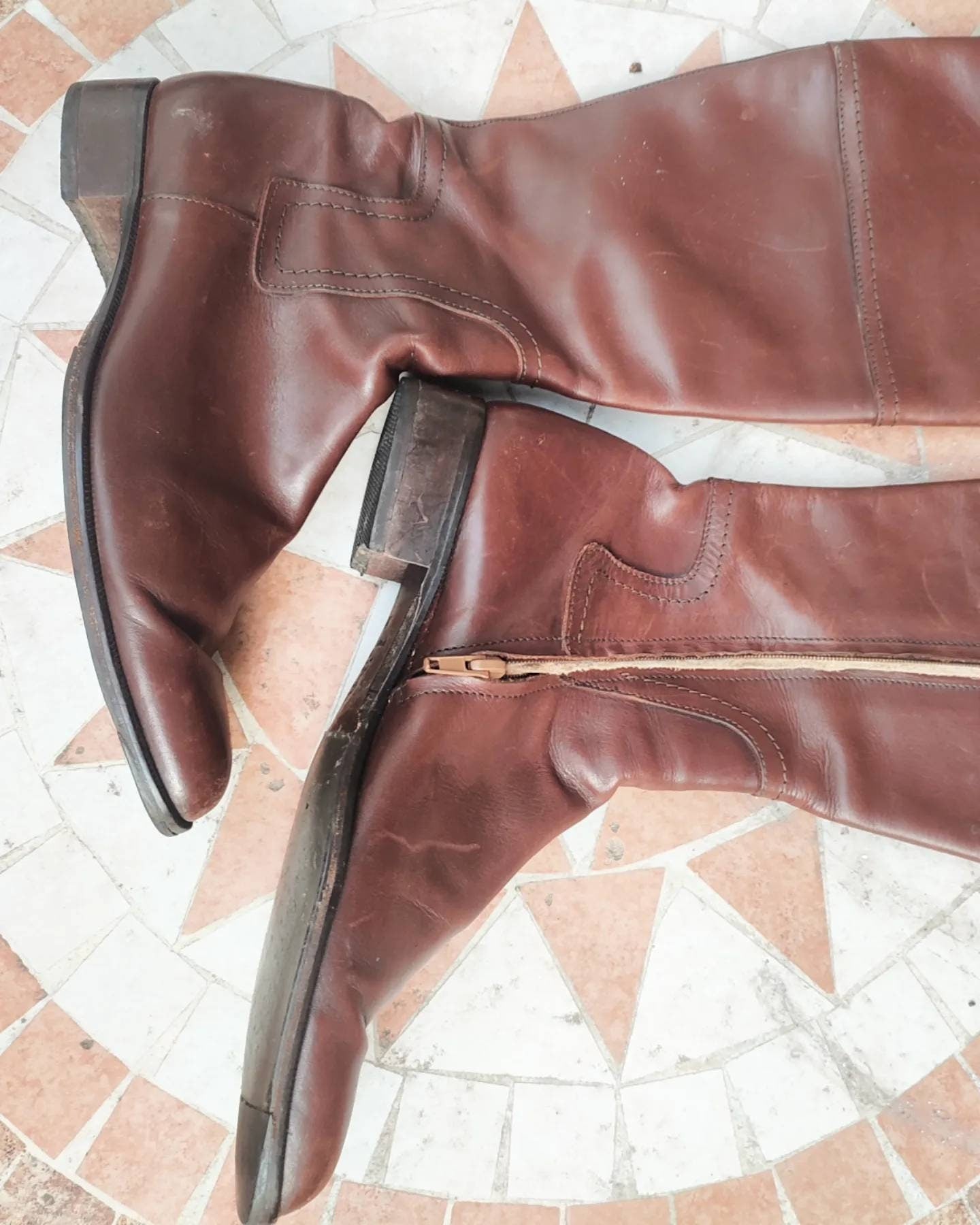 Vintage Bogner Brown Boots | Minimalist Riding leather boots