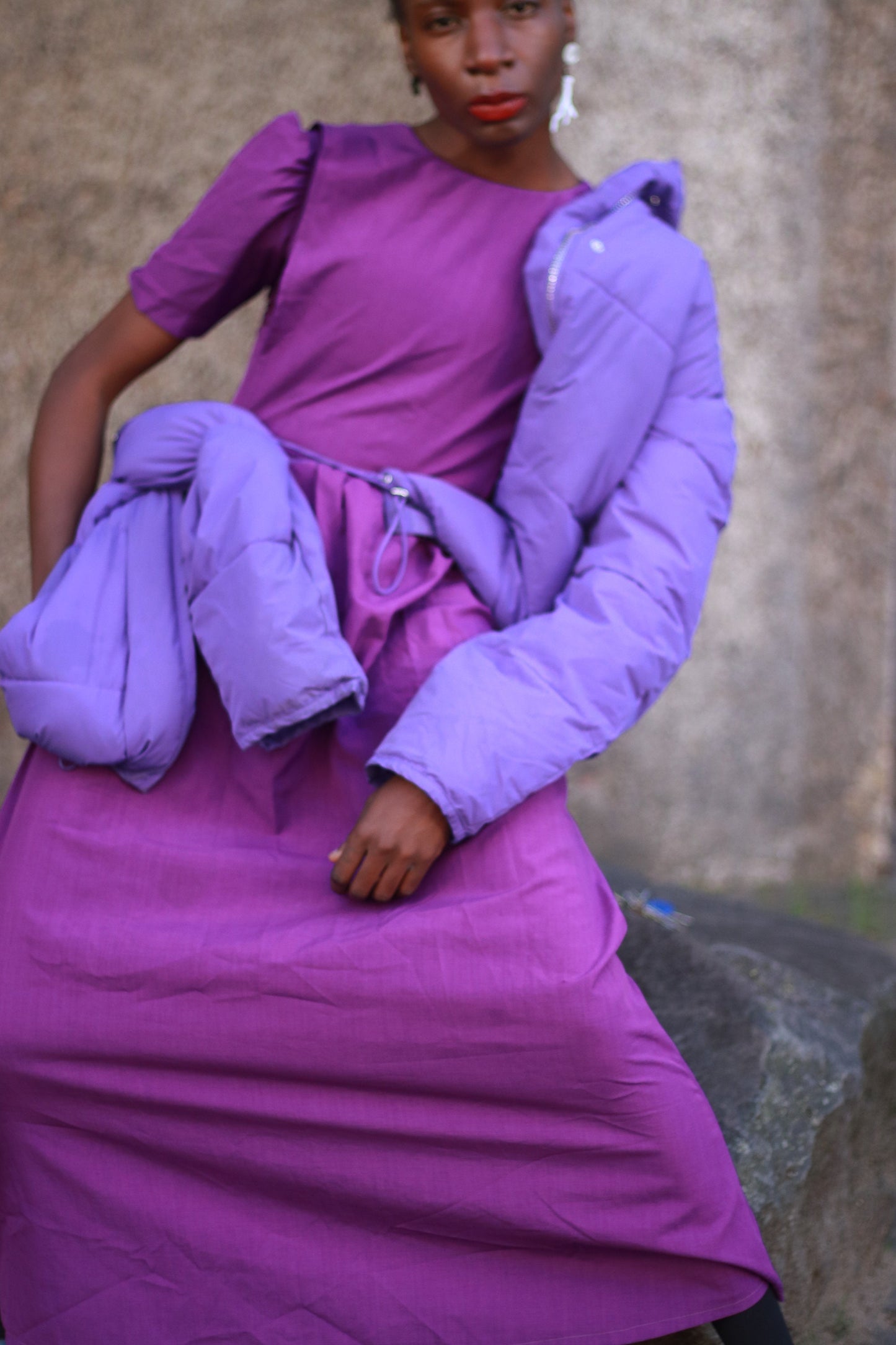 Handmade Purple Maxi Dress Vintage Regal Festive Evening Dress