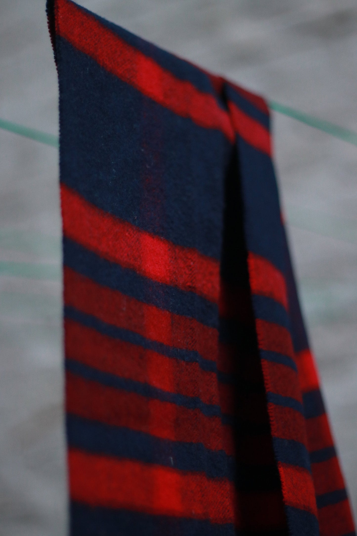 90s Red Scarf|Vintage minimalist winter scarf| Red and Black Checkered winter accessory