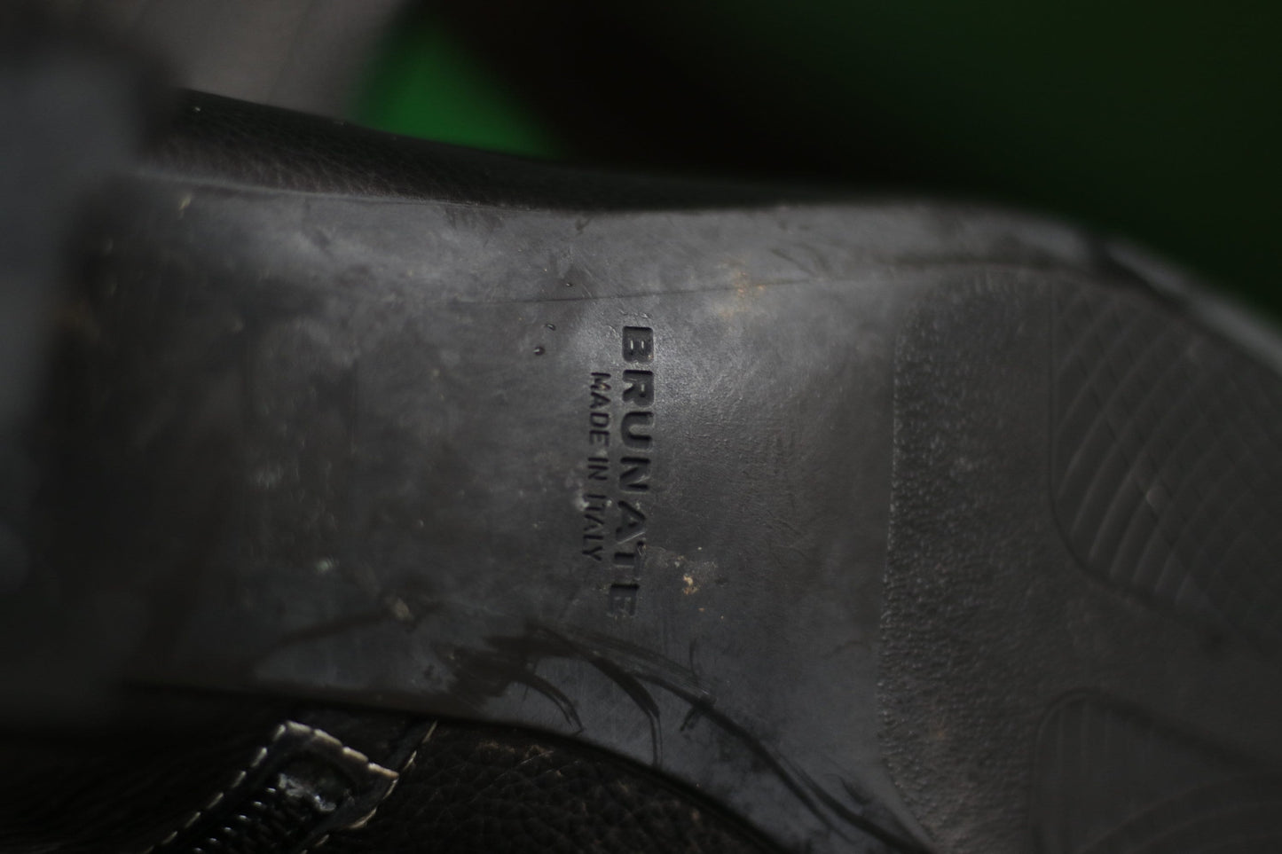 90s black leather boots| Minimalist striped leather shoes| Vintage Brunate Made in Italy Boots| Capsule Wardrobe Boots