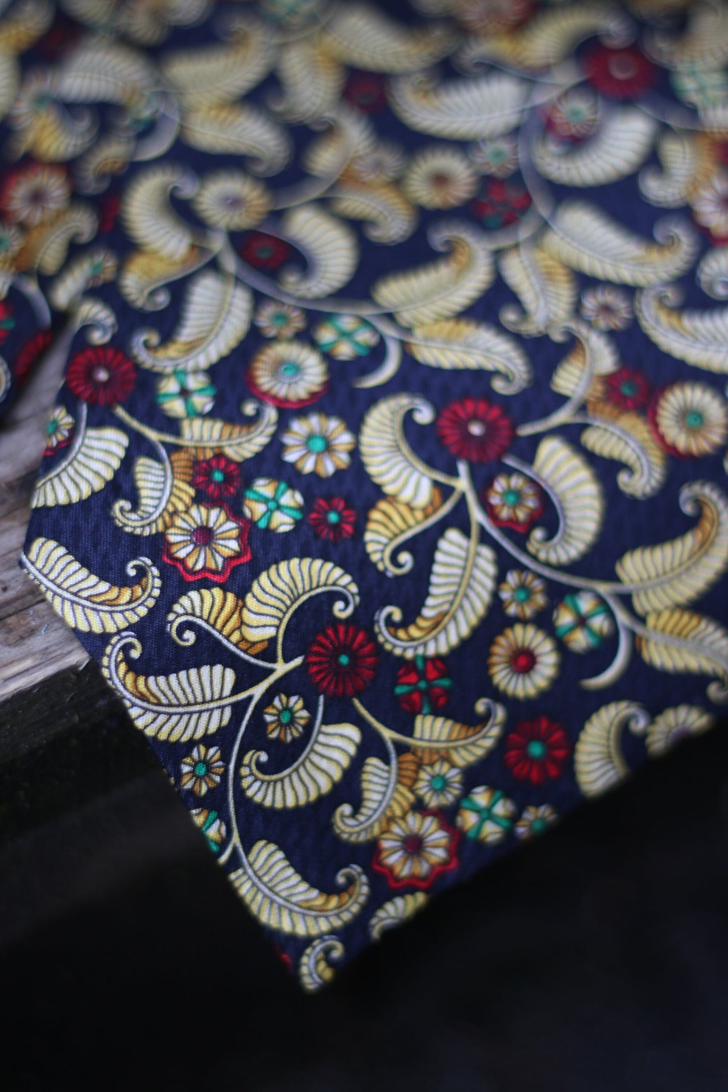Vintage Pierre Balmain Silk Tie| Abstract Print Handmade Designer Tie