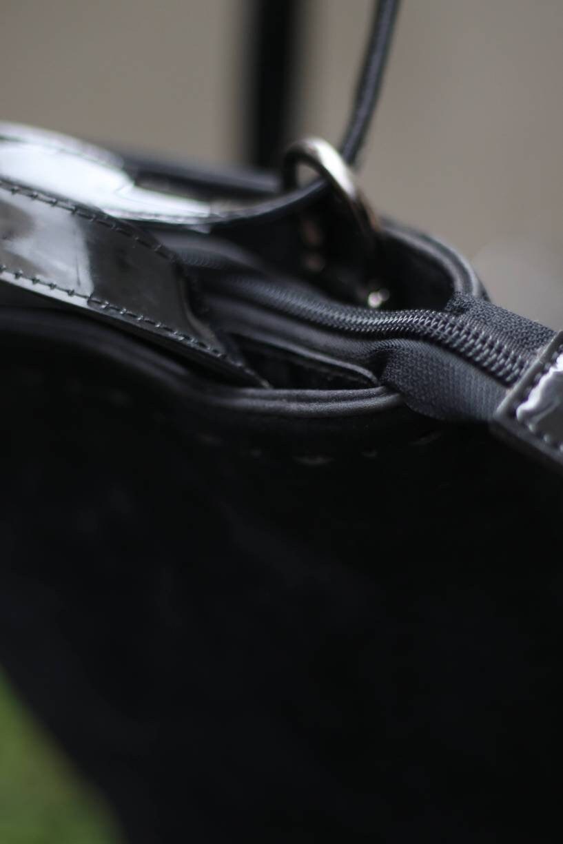 90s black shoulderbag | Vintage handbag and backpack| Minimalist black compact bag