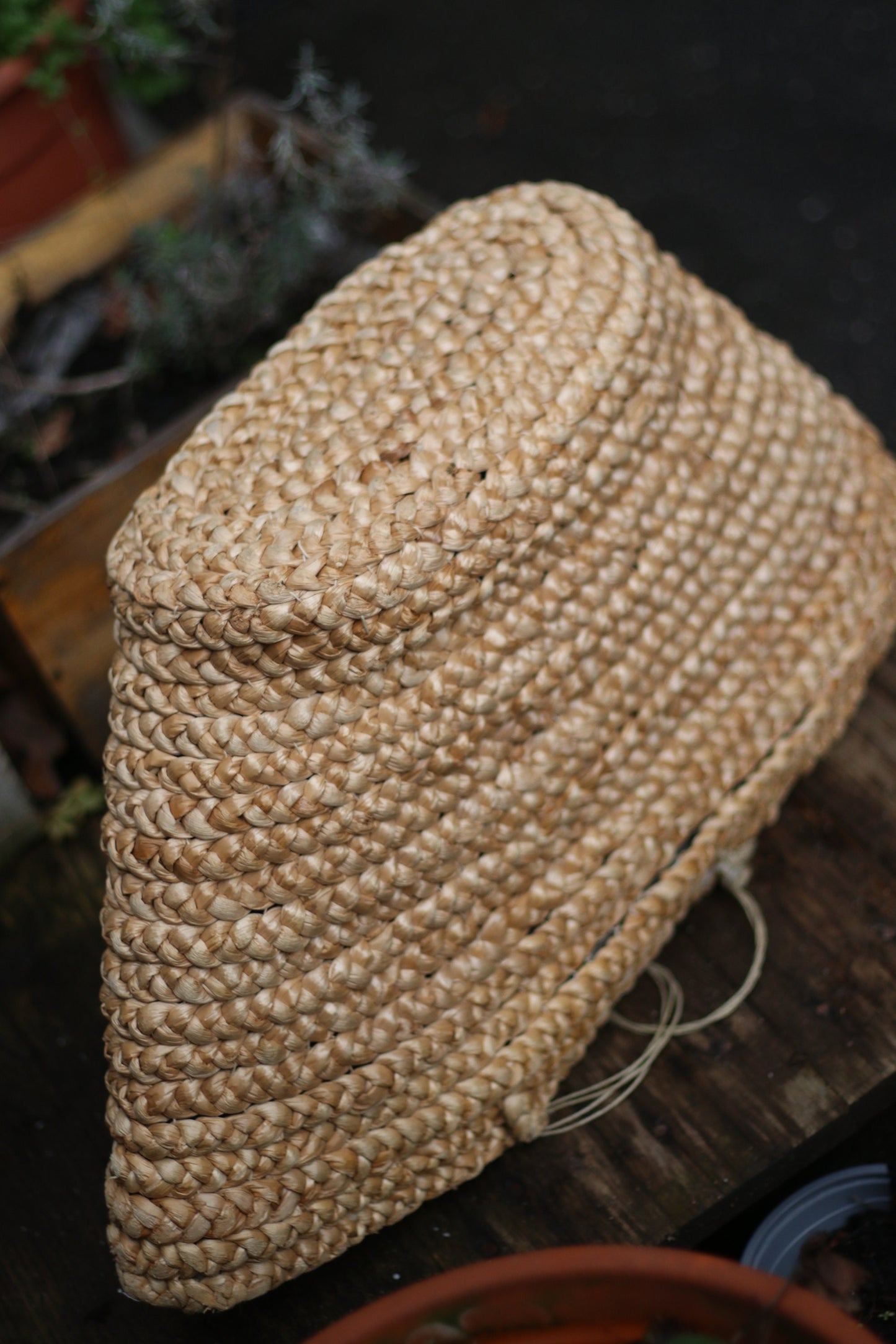 80s woven straw bag | Vintage minimalist basket bag | Chic Summer country chic bag